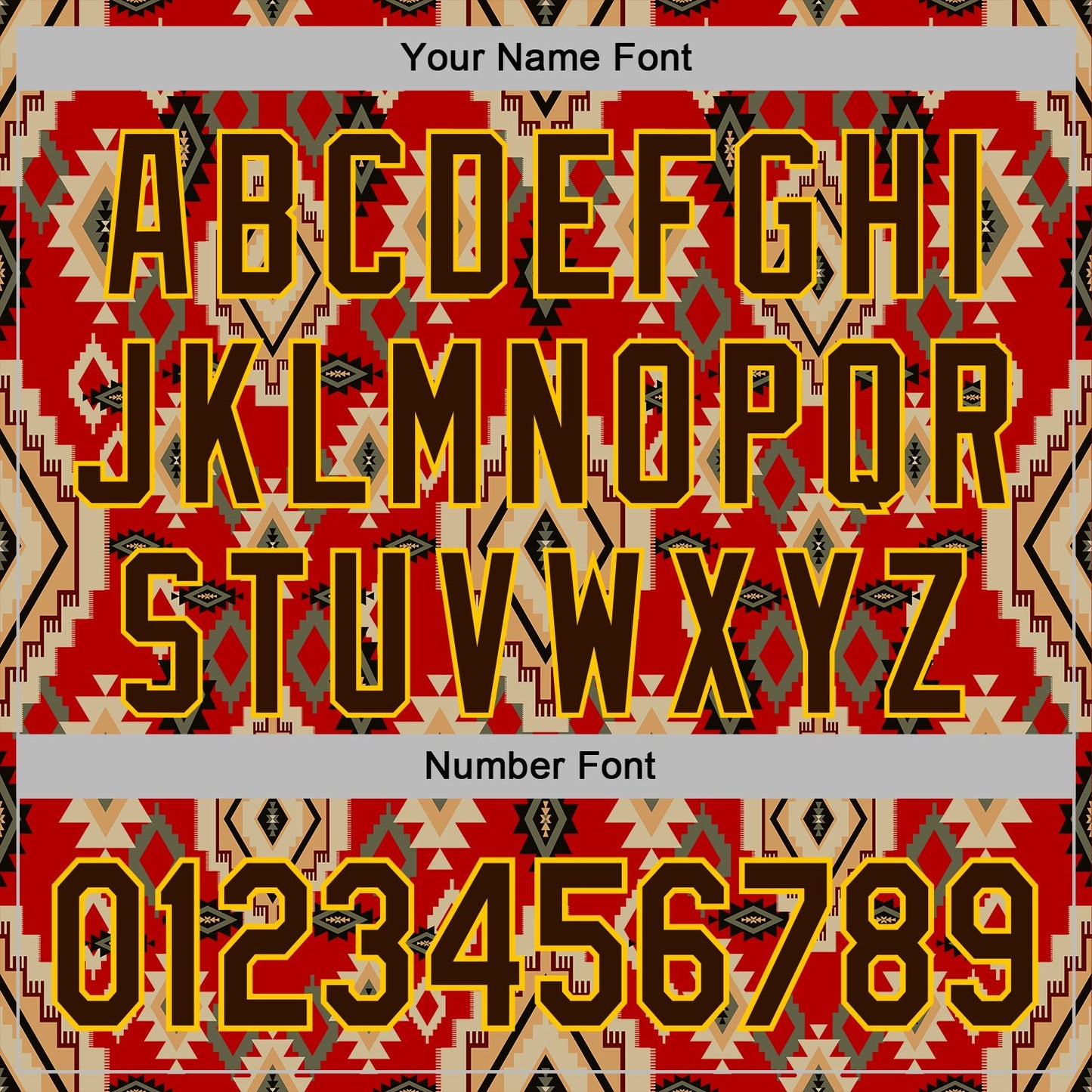 Custom Stitched Red Brown-Yellow 3D Pattern Design Tribal Ethnic Native American Sports Pullover Sweatshirt Hoodie view 4