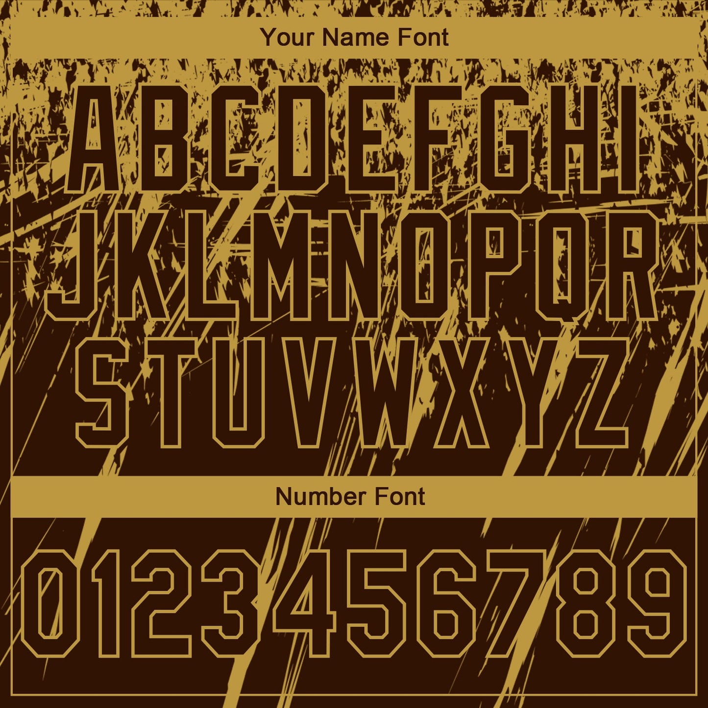 Custom Stitched Brown Old Gold 3D Pattern Design Splash Grunge Art Sports Pullover Sweatshirt Hoodie view 4
