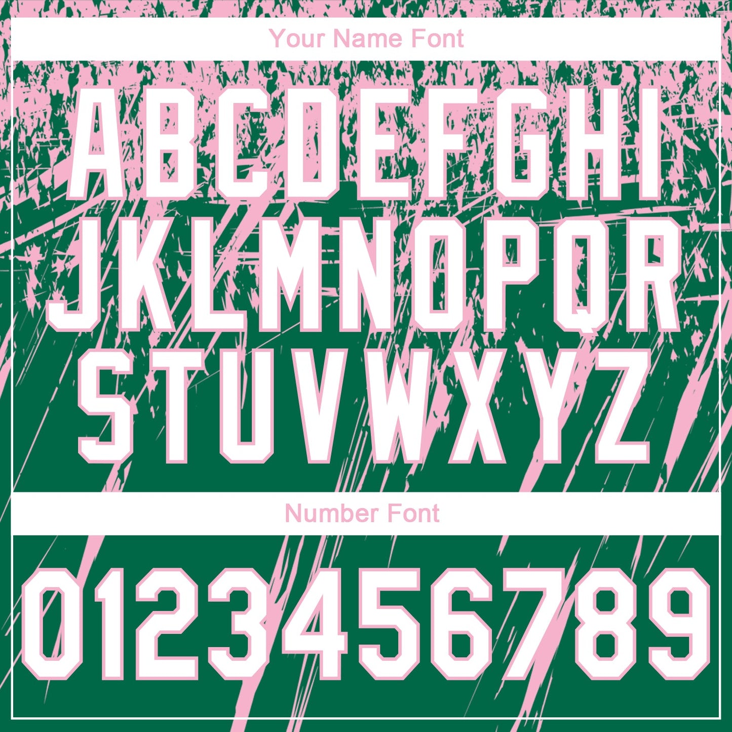 Custom Stitched Kelly Green White-Light Pink 3D Pattern Design Splash Grunge Art Sports Pullover Sweatshirt Hoodie view 4