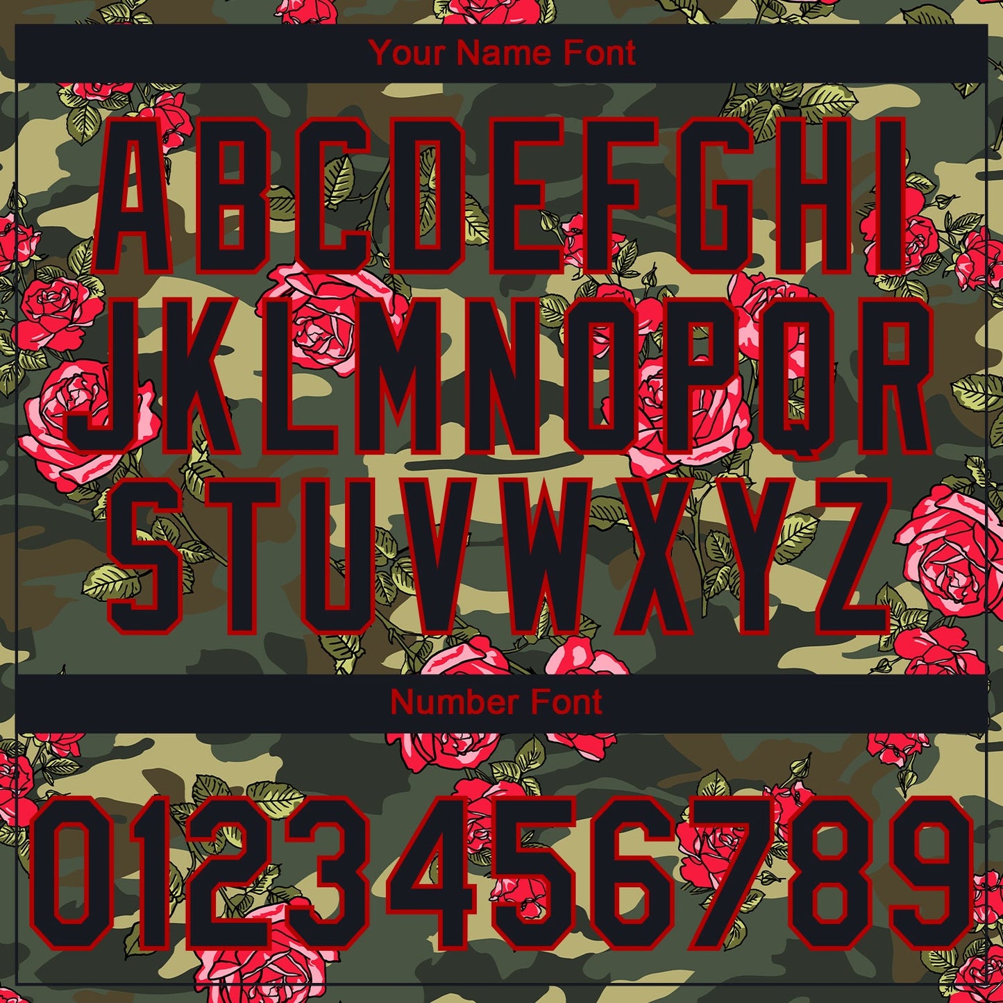 Custom Stitched Camo Black-Red 3D Rose Sports Pullover Sweatshirt Salute To Service Hoodie view 4