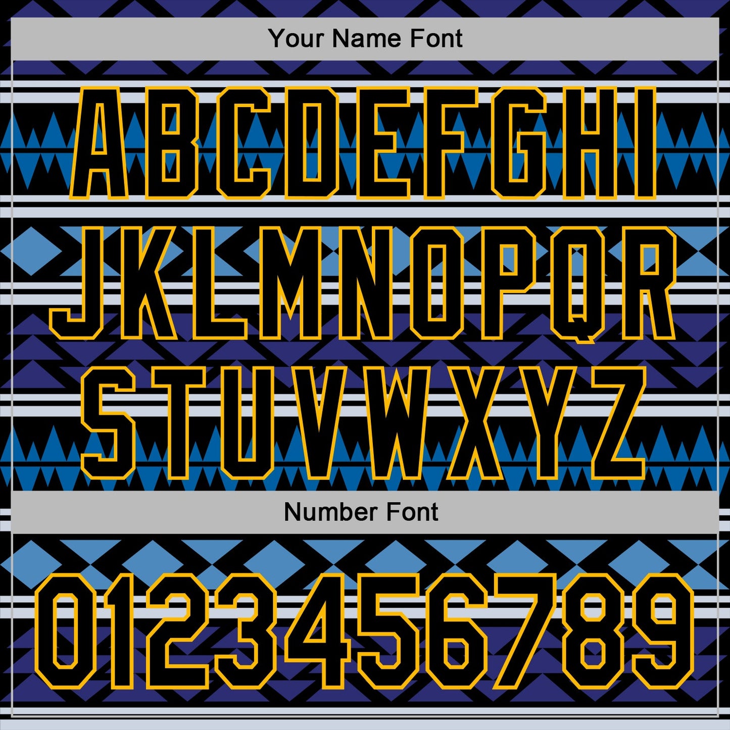 Custom Stitched Black Blue-Gold 3D Mexico Aztec Pattern Sports Pullover Sweatshirt Hoodie view 4