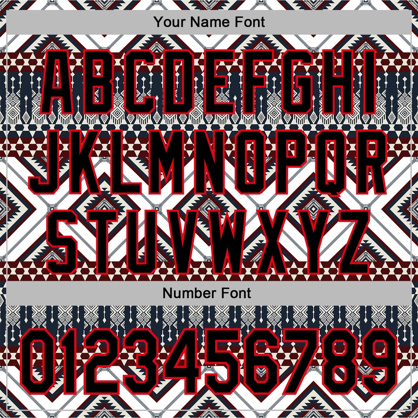 Custom Stitched White Black Gray Blue-Fire Red 3D Mexico Aztec Pattern Sports Pullover Sweatshirt Hoodie view 4