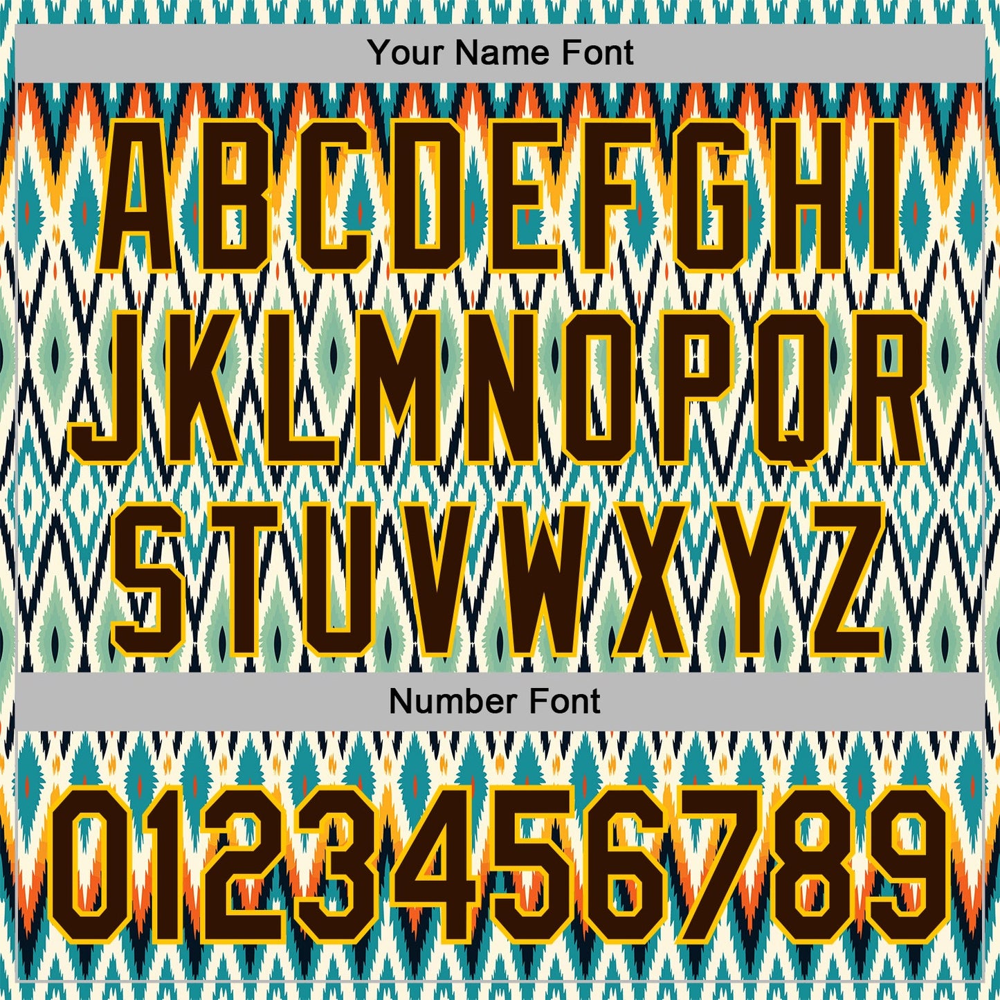 Custom Stitched White Brown Blue-Yellow 3D Mexico Aztec Pattern Sports Pullover Sweatshirt Hoodie view 4
