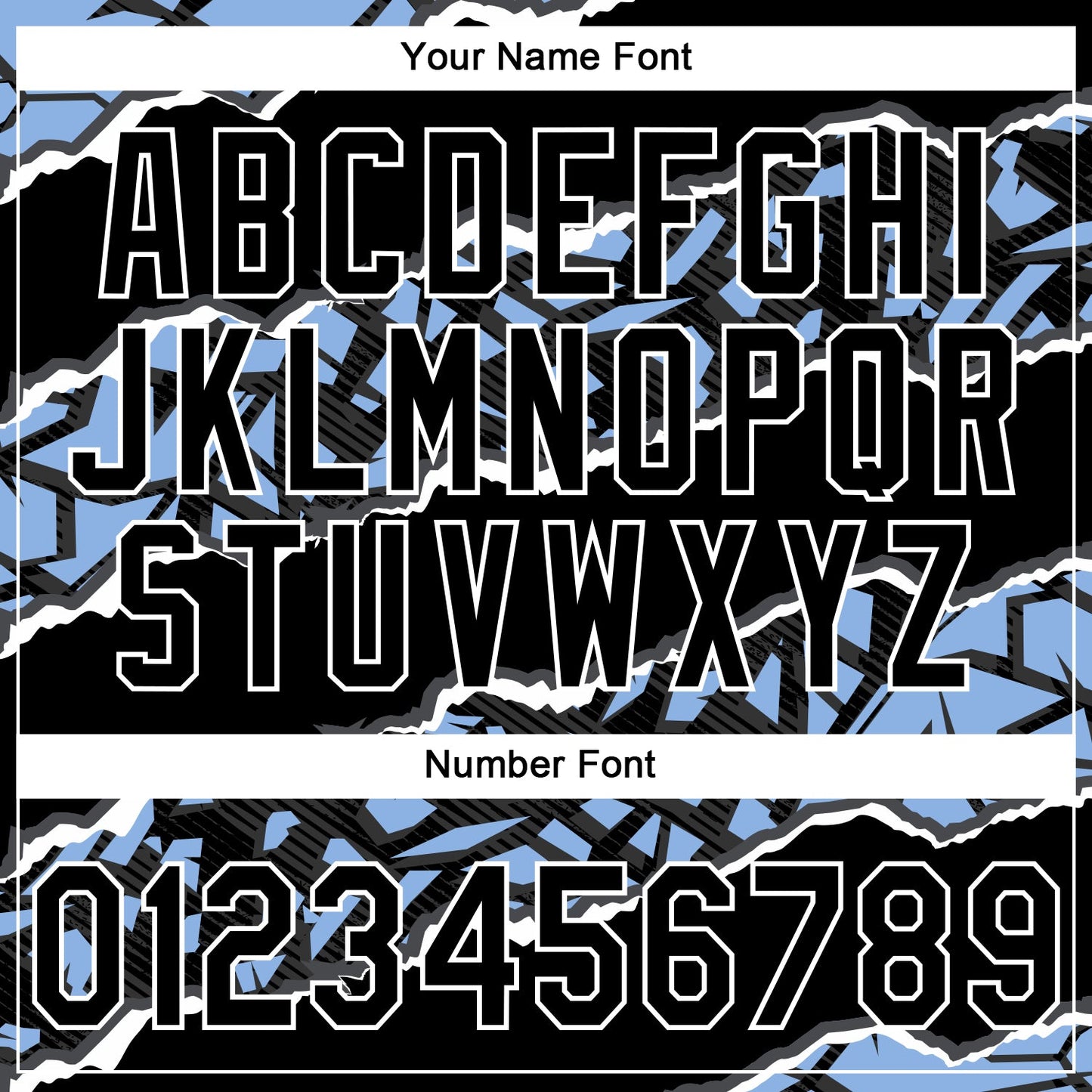 Custom Stitched Black Light Blue-White 3D Pattern Design Torn Paper Style Sports Pullover Sweatshirt Hoodie view 4