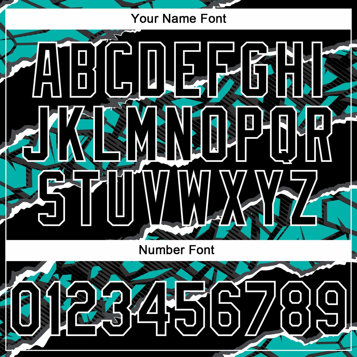 Custom Stitched Black Aqua-White 3D Pattern Design Torn Paper Style Sports Pullover Sweatshirt Hoodie view 4