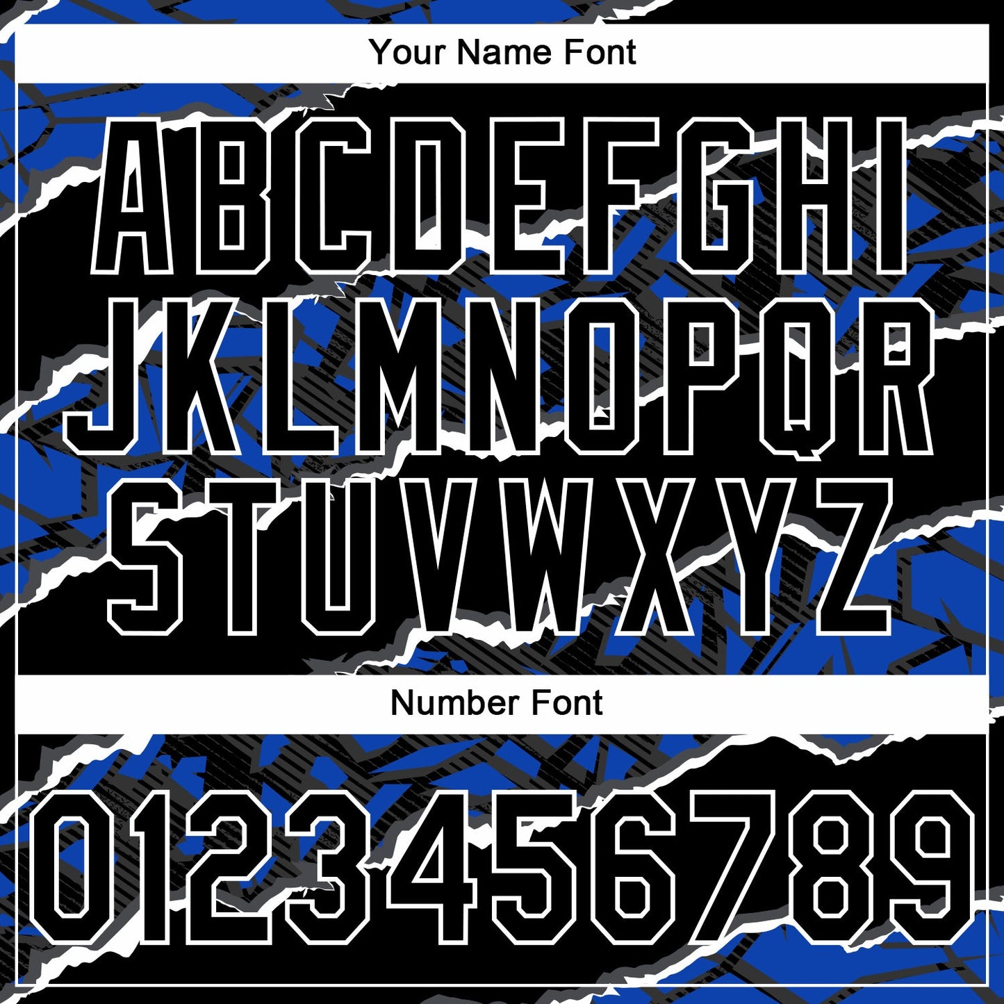 Custom Stitched Black Thunder Blue-White 3D Pattern Design Torn Paper Style Sports Pullover Sweatshirt Hoodie view 4