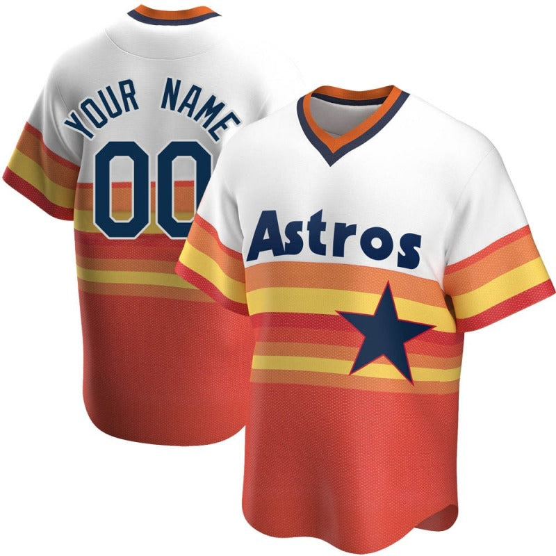 Baseball Jerseys Custom Houston Astros Jersey Cooperstown Stitched Letter And Numbers For Men Women Youth Birthday Gift - Main View