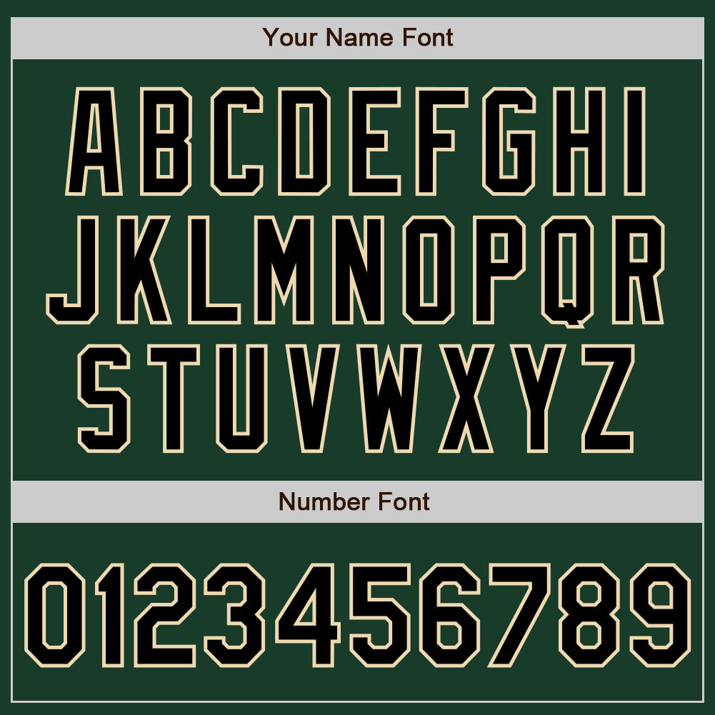 Custom Green Black-City Cream 3 Colors Arm Shapes Authentic Baseball Jersey view 6