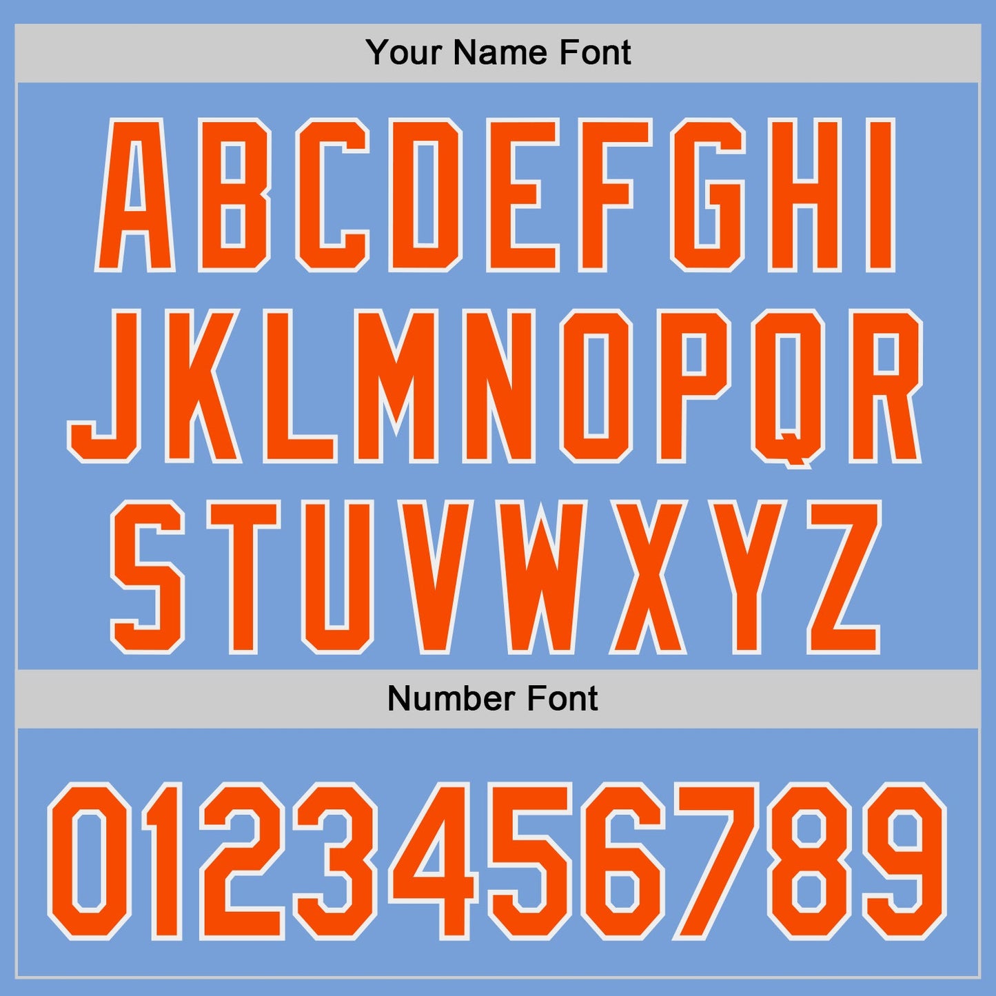 Custom Powder Blue Orange-White Authentic Baseball Jersey view 5