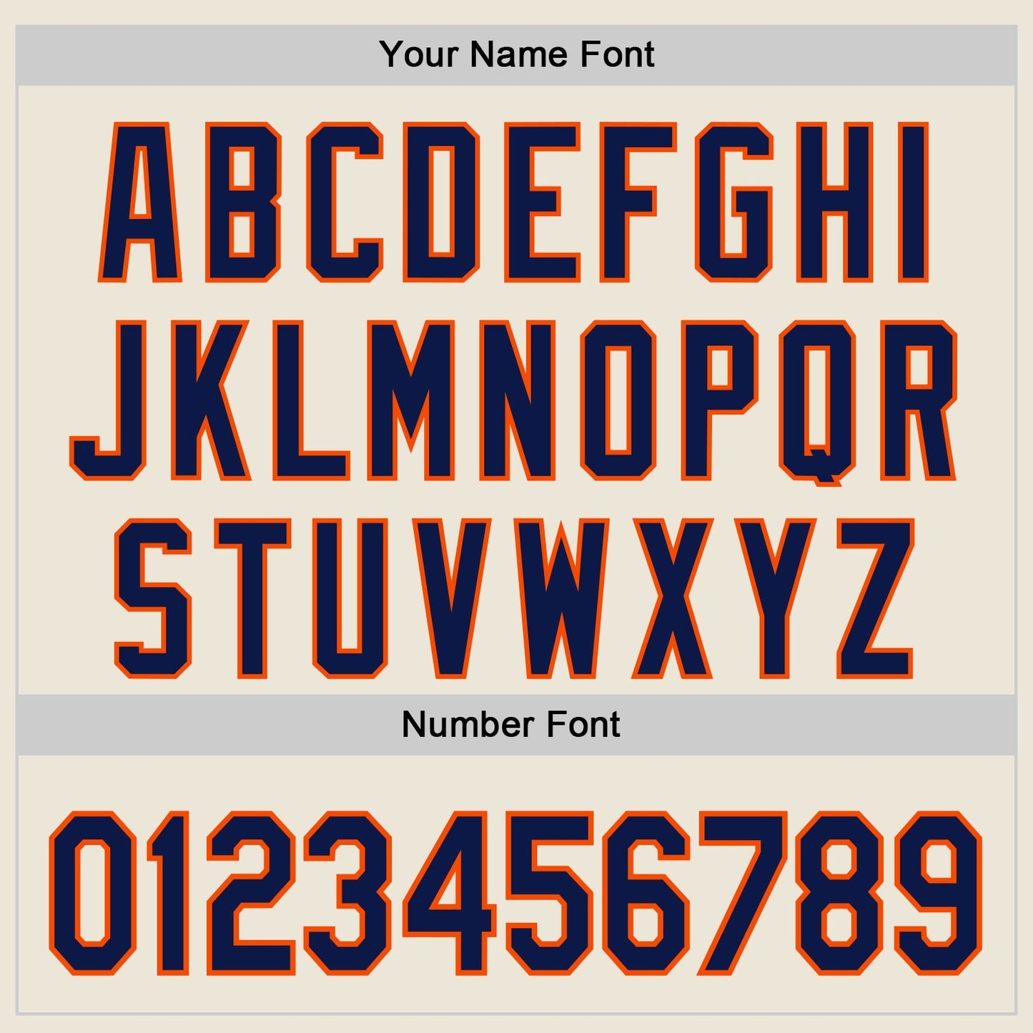 Custom Cream Navy-Orange Authentic Baseball Jersey view 5