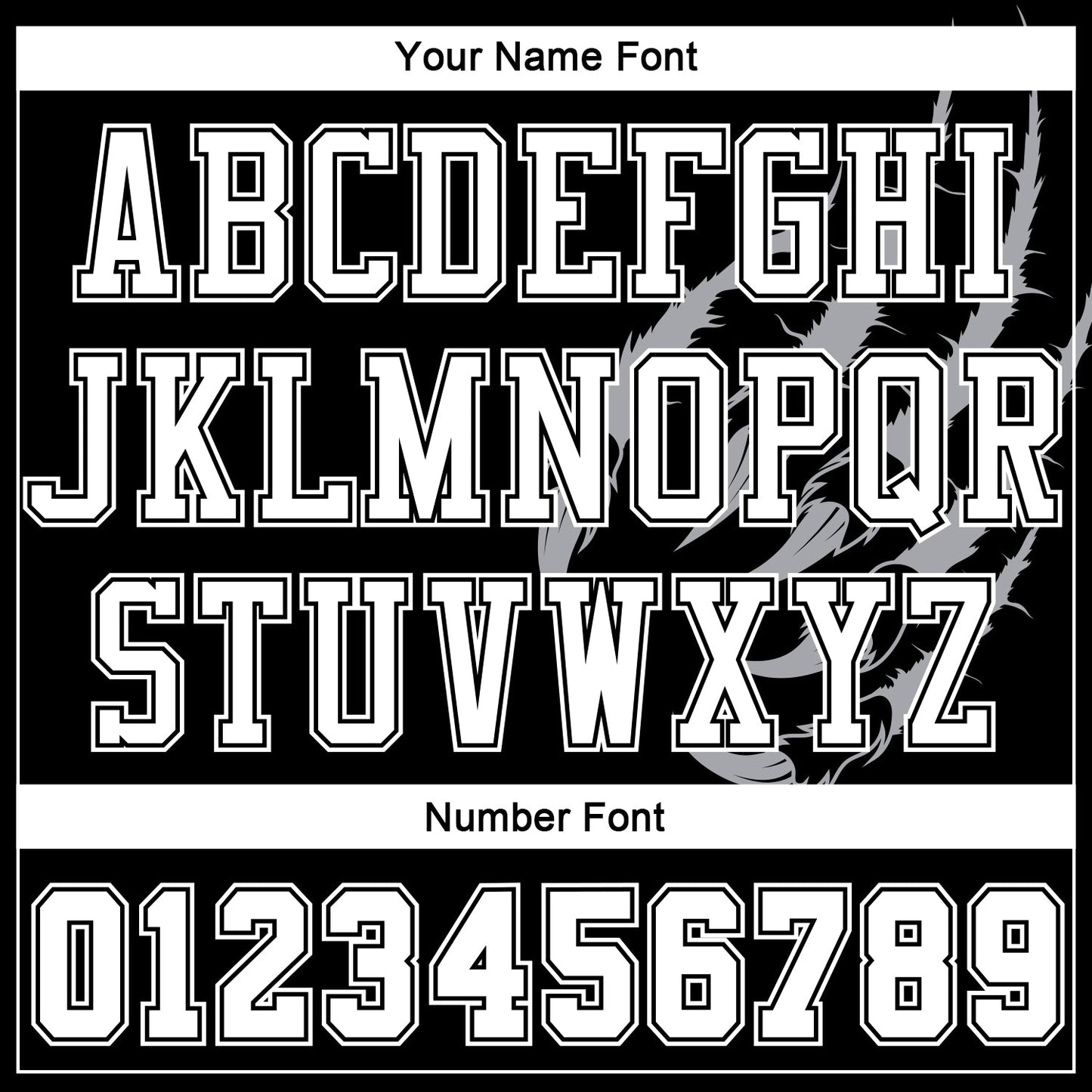 Custom Black White Animals Claws Round Neck Sublimation Basketball Uniform Jersey view 4