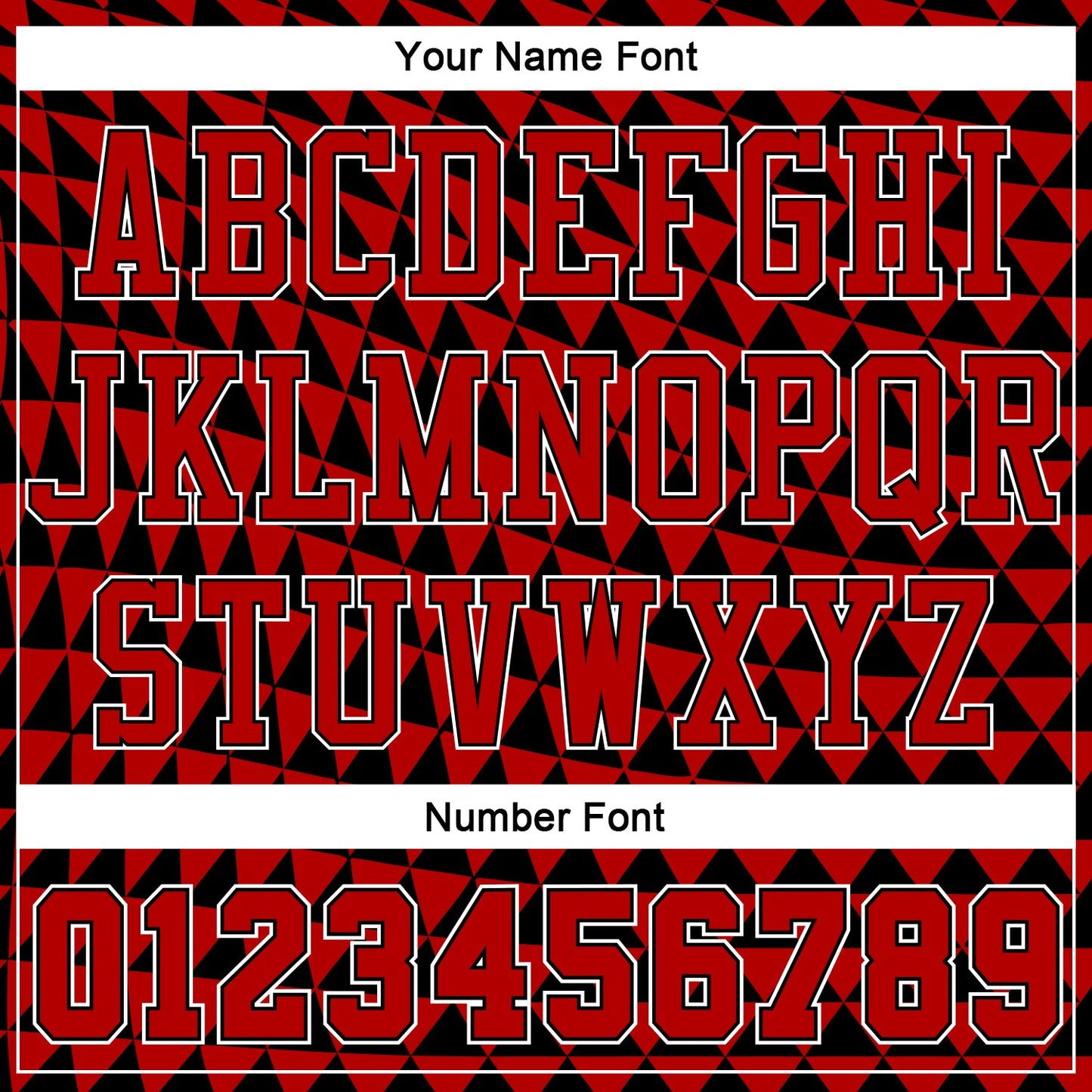 Custom Red Black-White Triangle Shapes Round Neck Sublimation Basketball Uniform Jersey view 4
