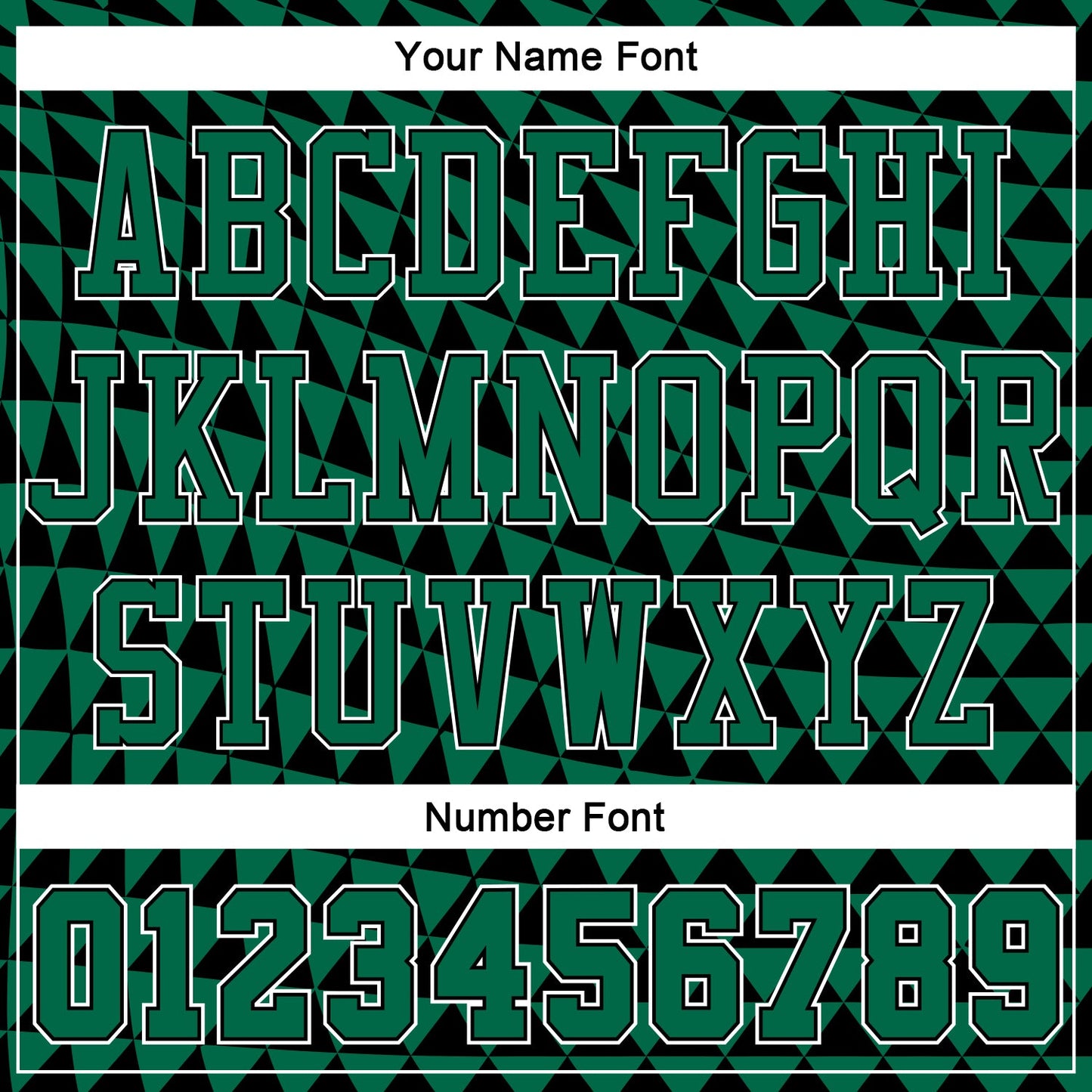 Custom Kelly Green White-Black Triangle Shapes Round Neck Sublimation Basketball Uniform Jersey view 4