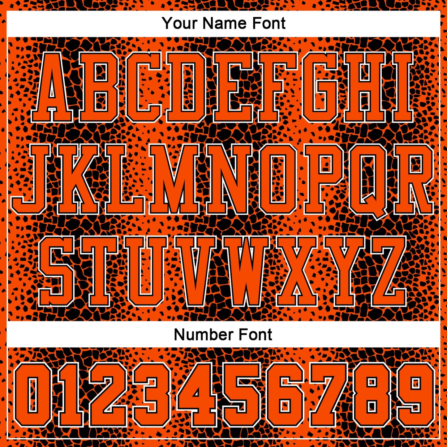 Custom Black Orange-White Animal Fur Print Round Neck Sublimation Basketball Uniform Jersey view 4