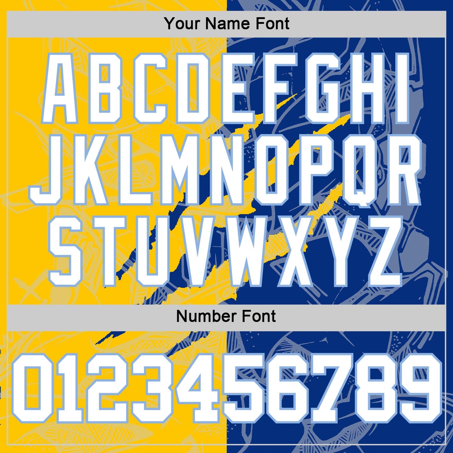 Custom Graffiti Pattern White Royal Yellow-Light Blue Scratch Round Neck Sublimation Basketball Set Jersey view 5