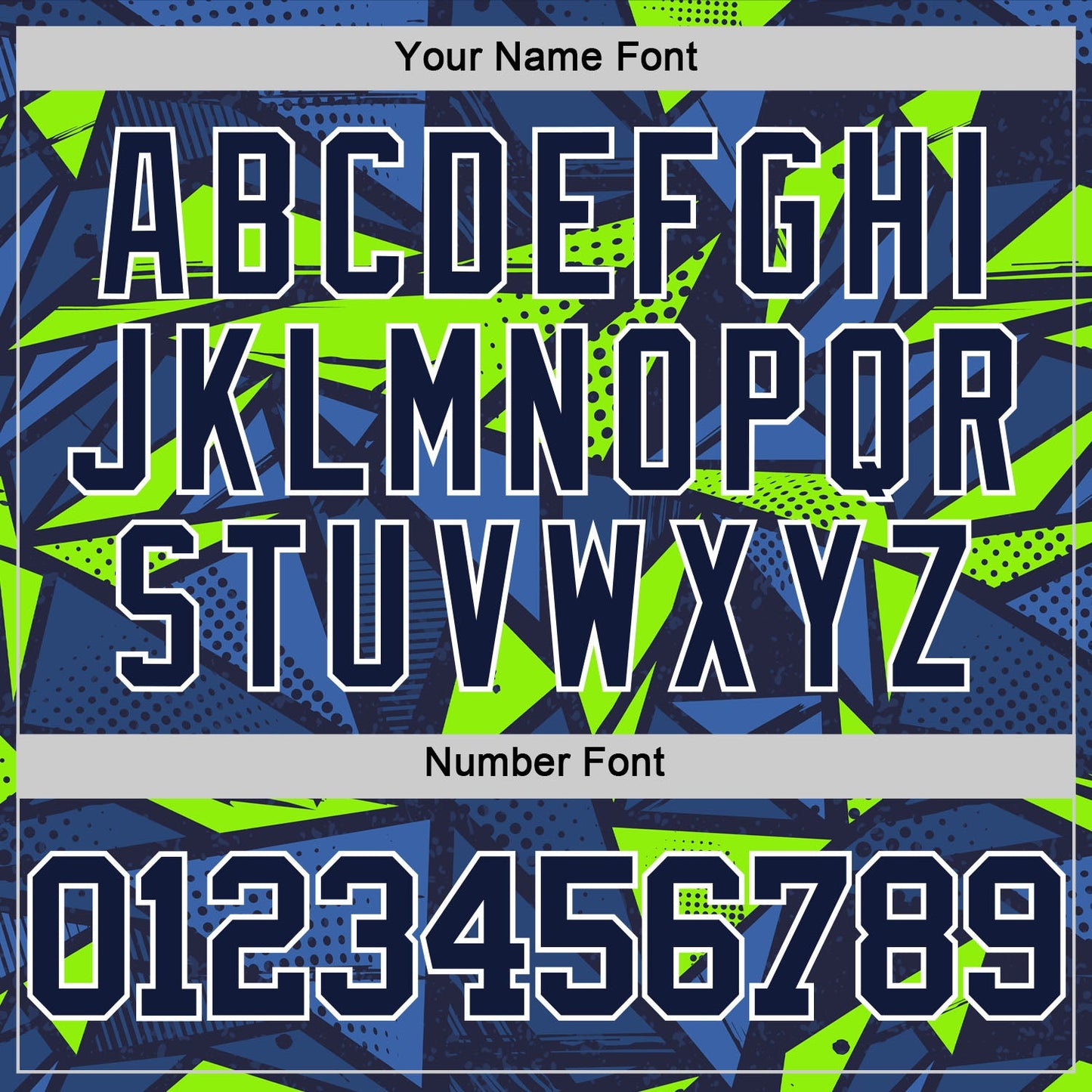 Custom Navy Neon Green-White Geometric Shape Round Neck Sublimation Basketball Set Jersey view 5