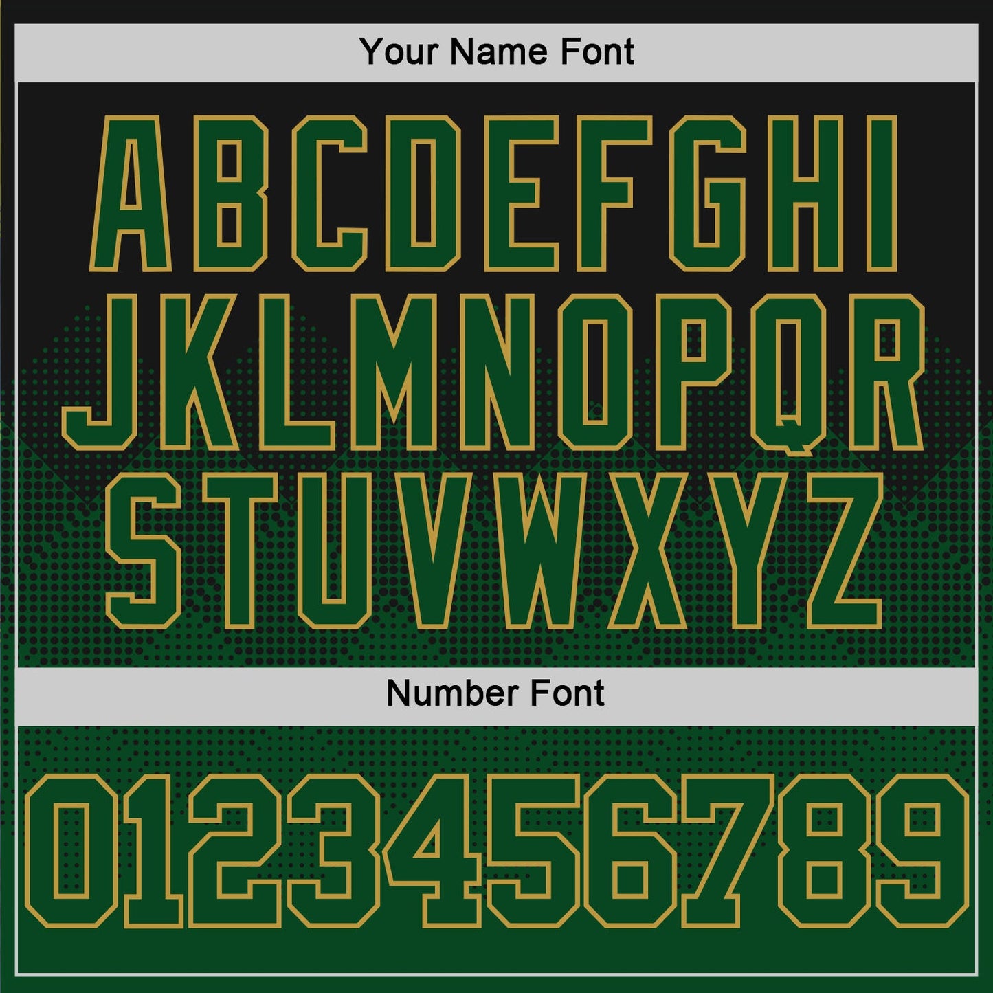 Custom Black Green-Old Gold Fade Fashion Round Neck Sublimation Basketball Set Jersey view 5