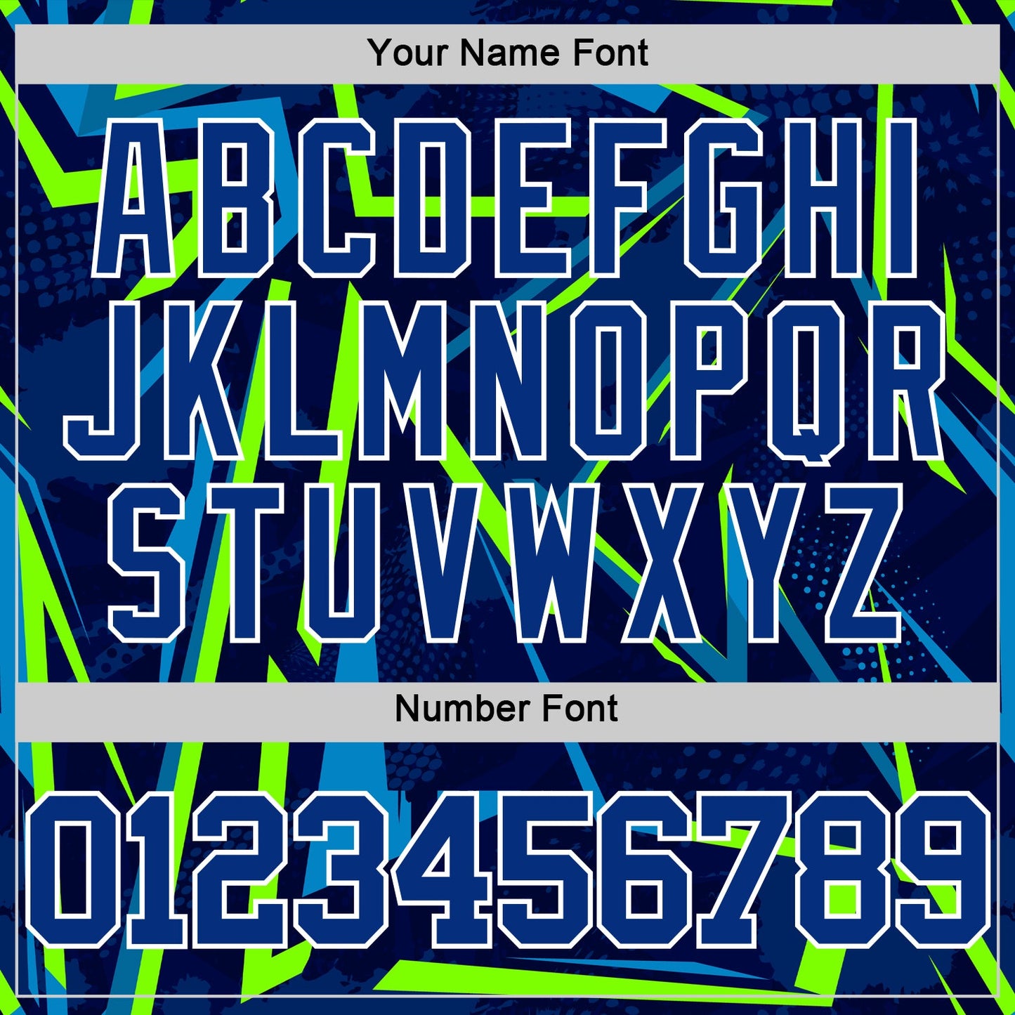 Custom Royal Neon Green-White Geometric Shape Round Neck Sublimation Basketball Set Jersey view 5