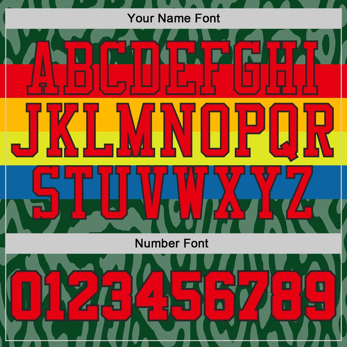 Custom Green Fire Red Blue Black-Gold Stripe Camo Round Neck Sublimation Basketball Uniform Jersey view 4