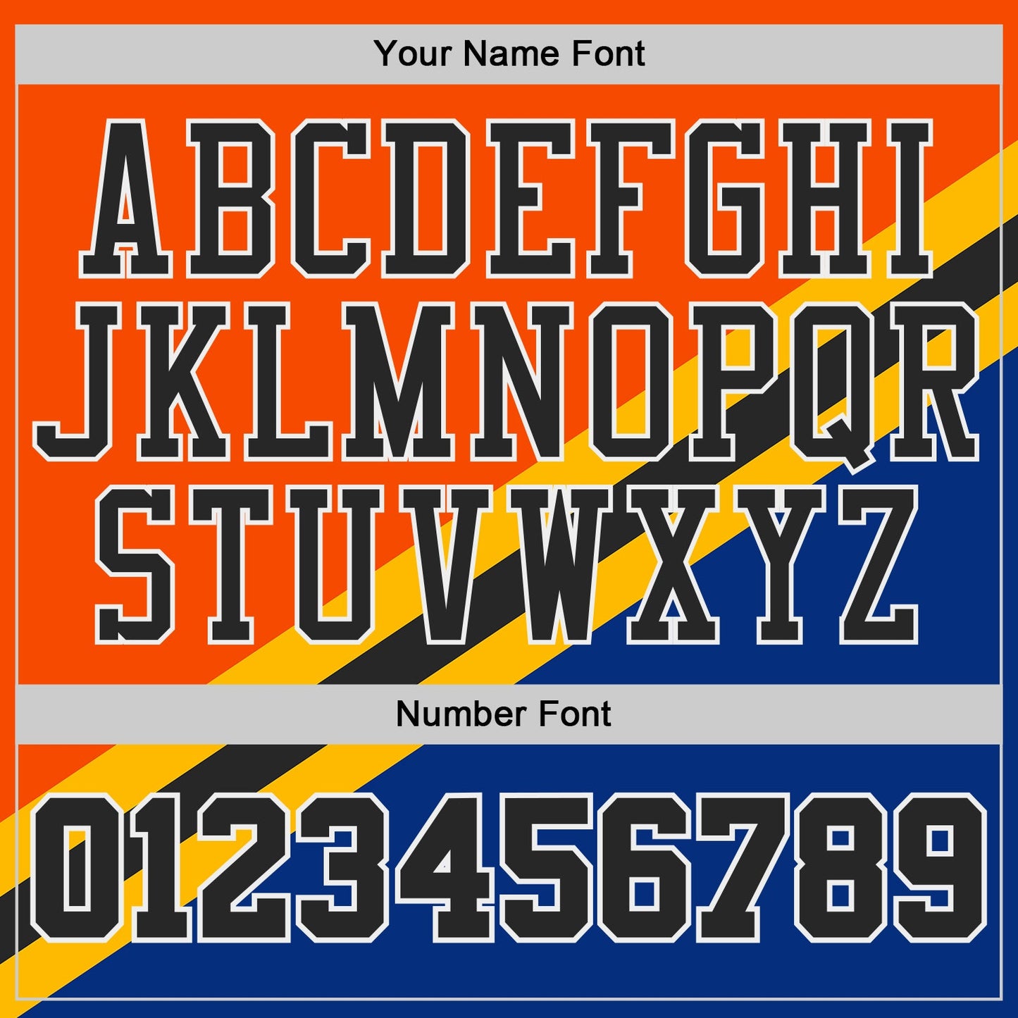 Custom Orange Black Gold Royal-White Geometric Stripe Round Neck Sublimation Basketball Uniform Jersey view 4