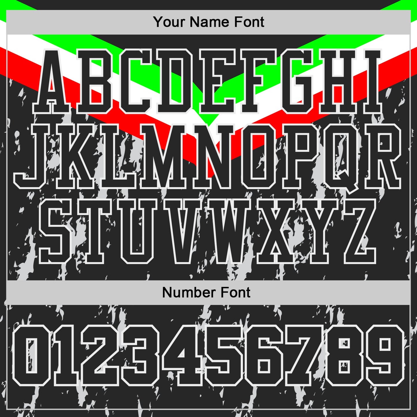Custom Black Neon Green Red-White Geometric Chevron Stripe Paint Splatter Round Neck Sublimation Basketball Uniform Jersey view 4