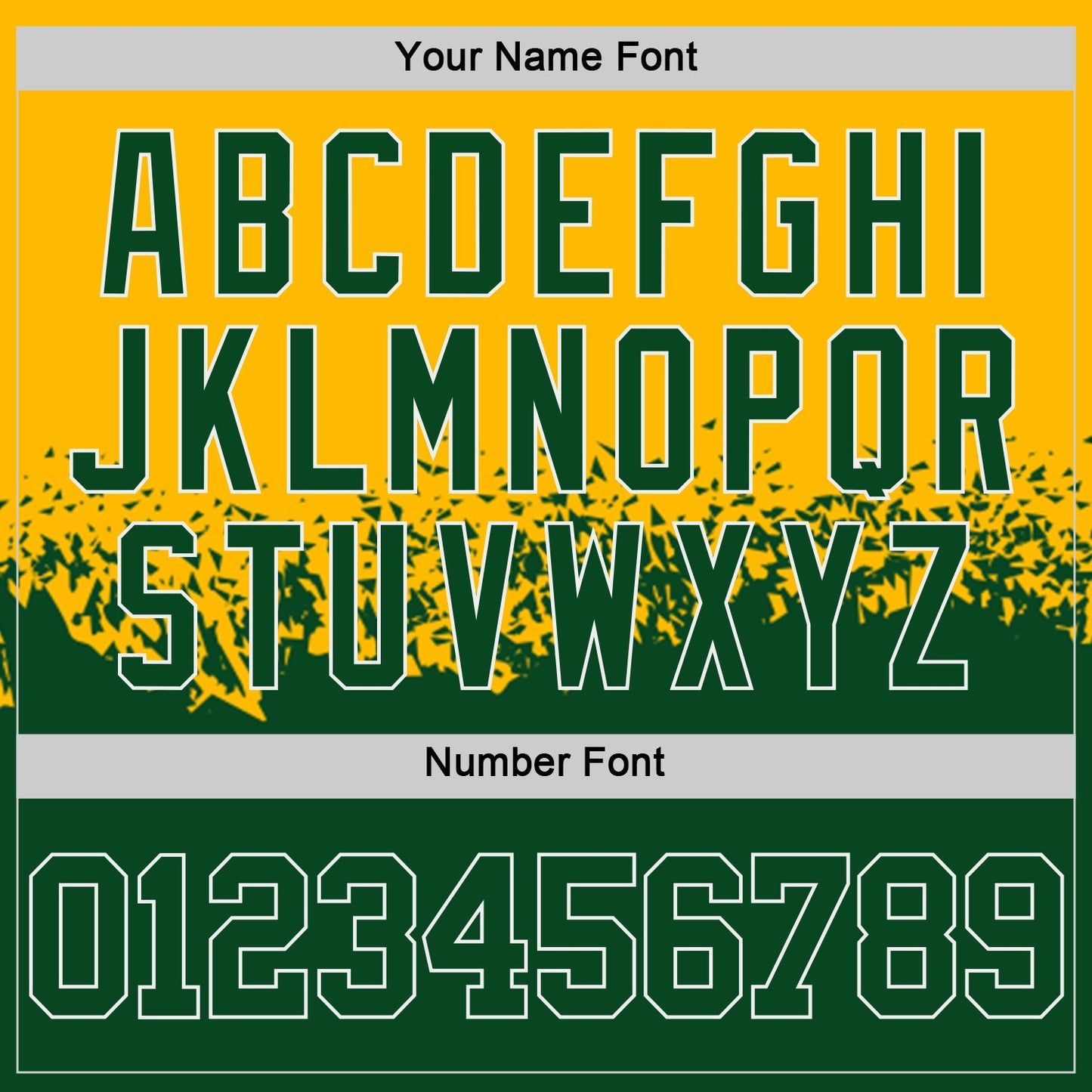 Custom Gold Green-White Shattered Geometric Side Panel Stripe Round Neck Sublimation Basketball Set Jersey view 5