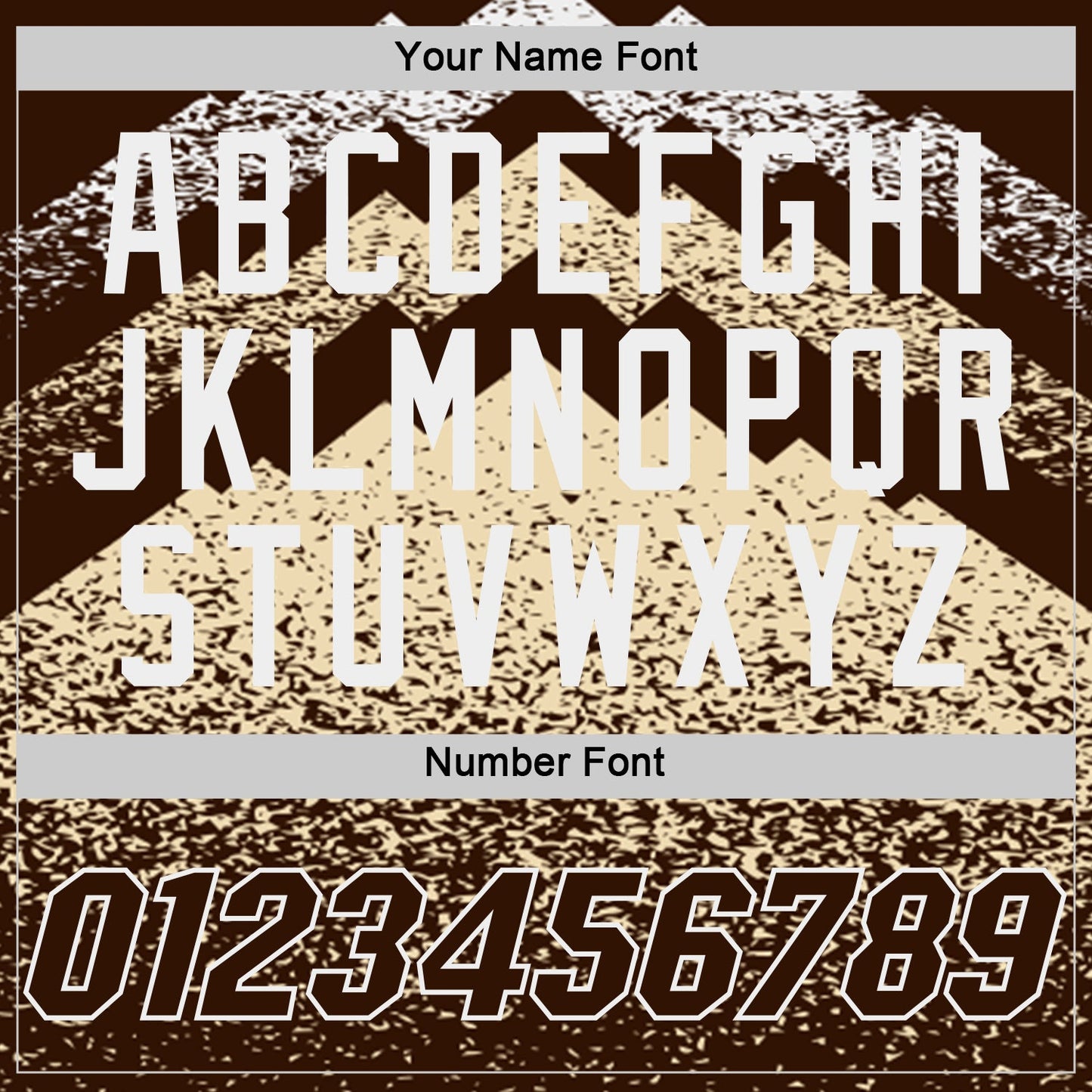 Custom Brown Cream-White Mountain Peak Shards Side Panel Stripe Round Neck Sublimation Basketball Set Jersey view 5