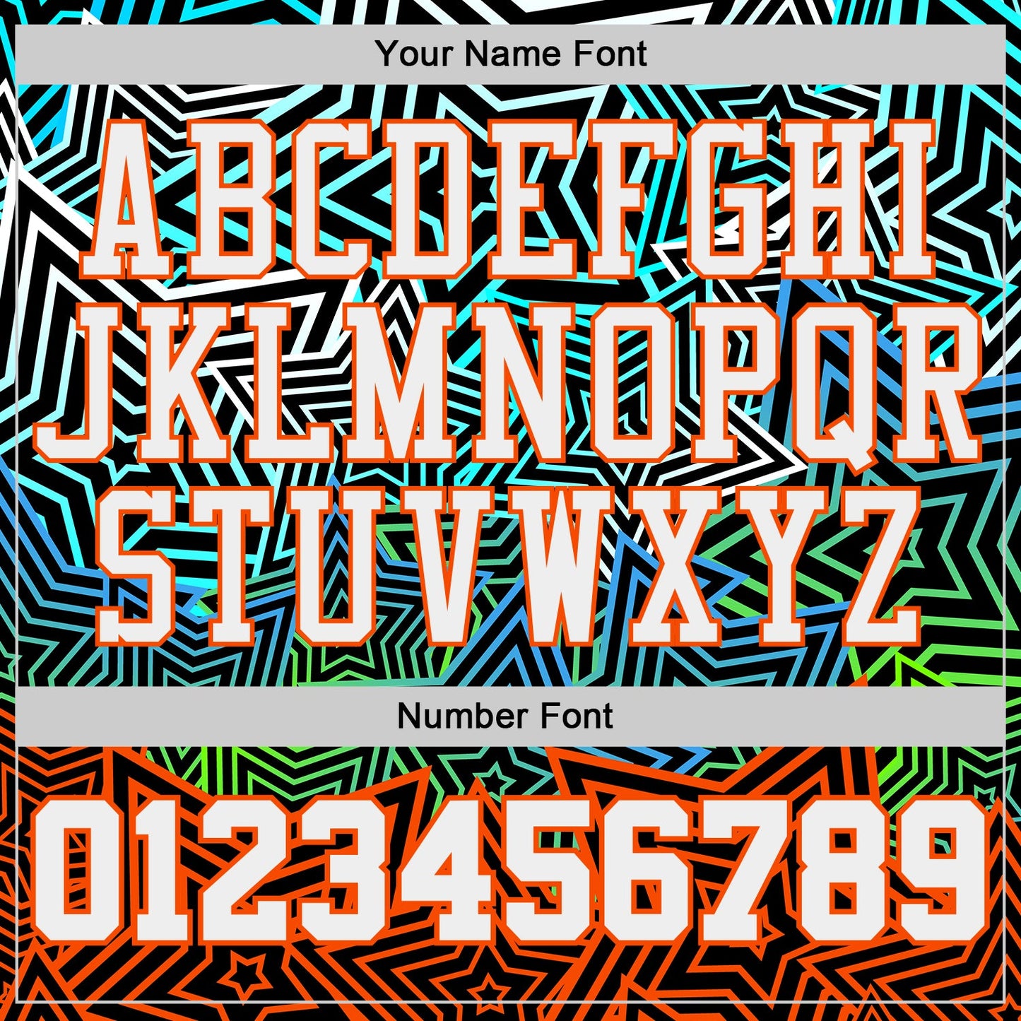 Custom Black White Blue Green-Orange Geometric Starburst Gradient Round Neck Sublimation Basketball Uniform Jersey view 4