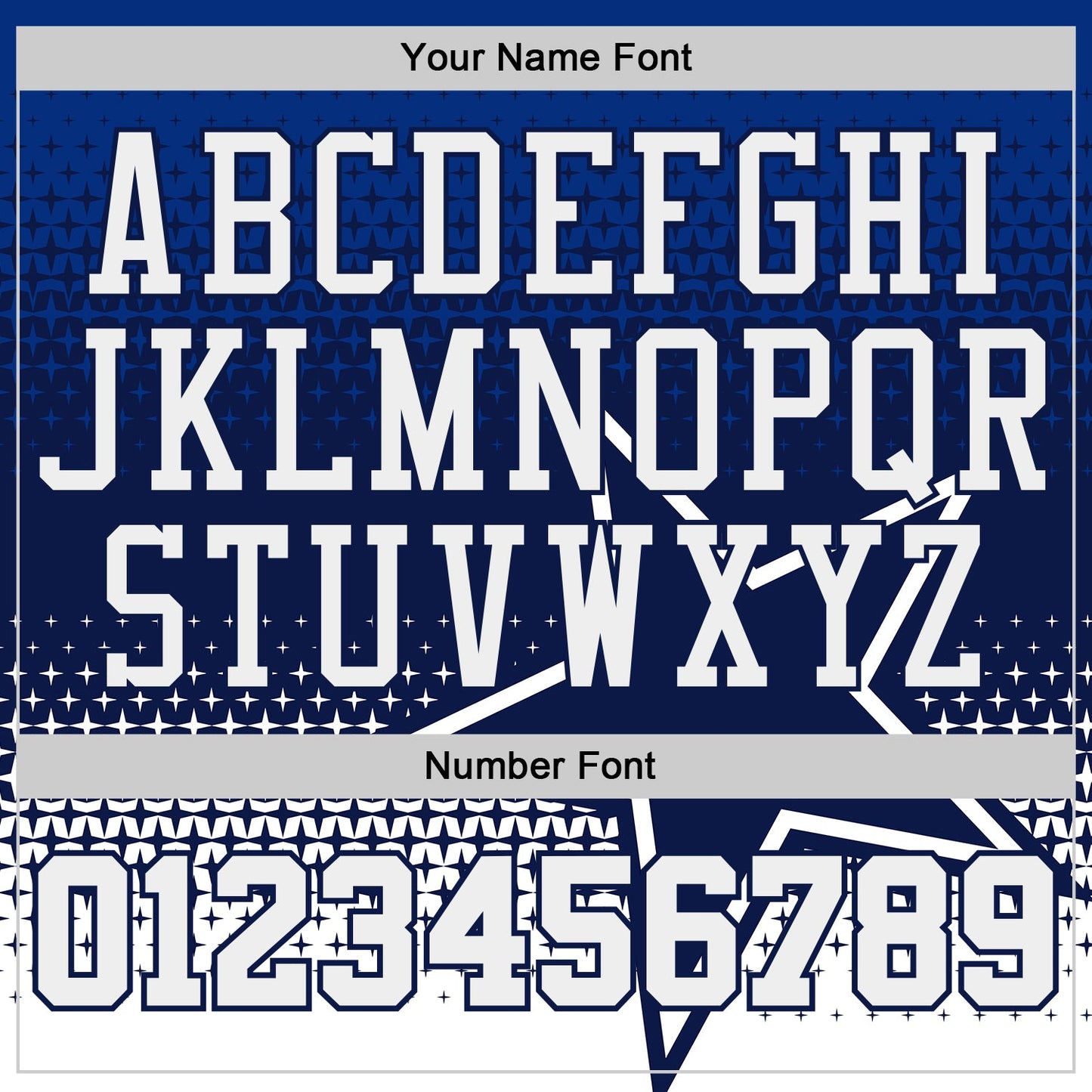Custom Navy-White Star Dot Gradient Round Neck Sublimation Basketball Uniform Jersey view 4
