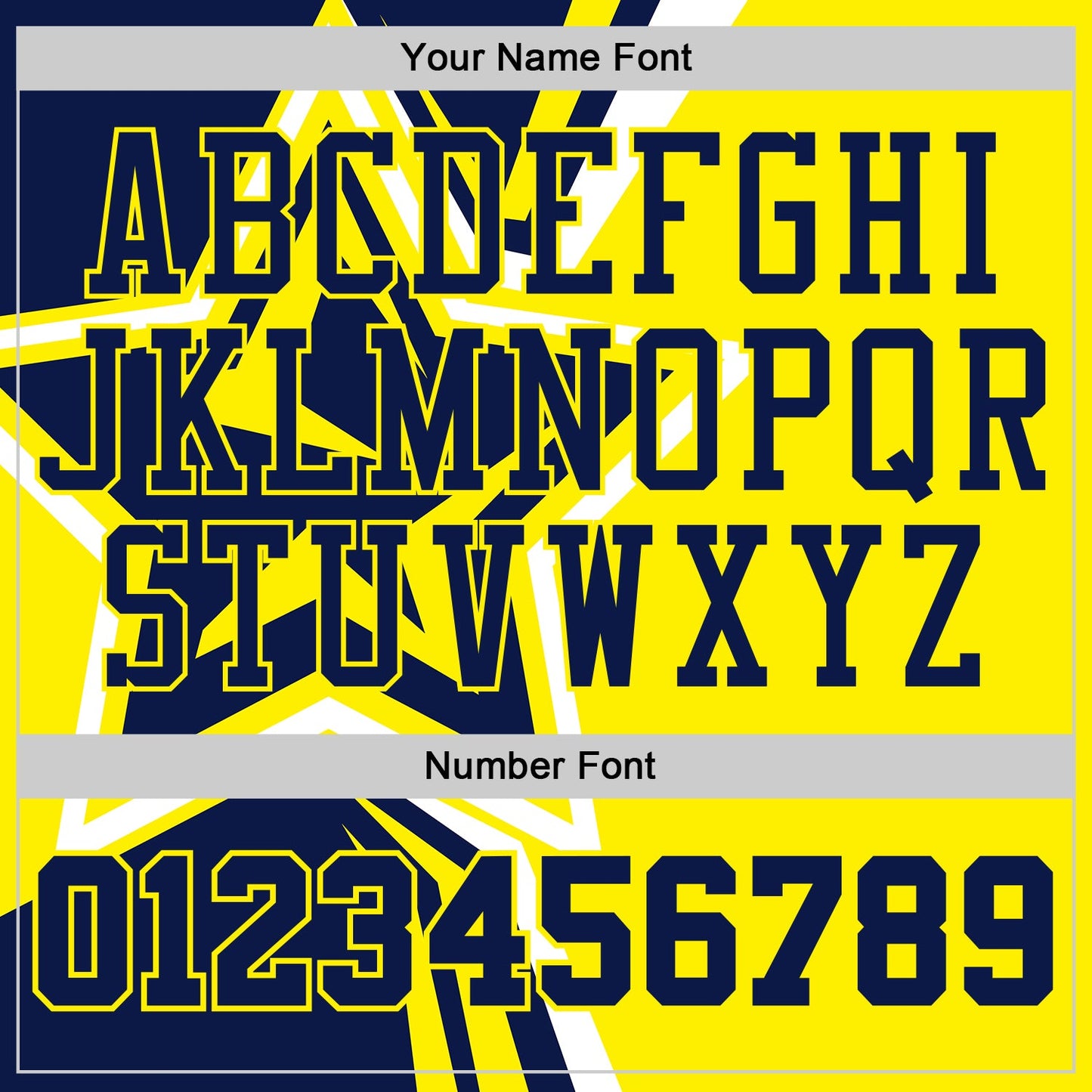 Custom Navy-Light Yellow Geometric Stripe Star Color Block Round Neck Sublimation Basketball Uniform Jersey view 4
