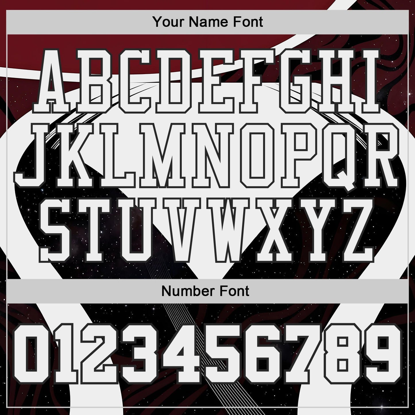 Custom White Red-Black Nebula Starry Galaxy Space Geometric Round Neck Sublimation Basketball Uniform Jersey view 4
