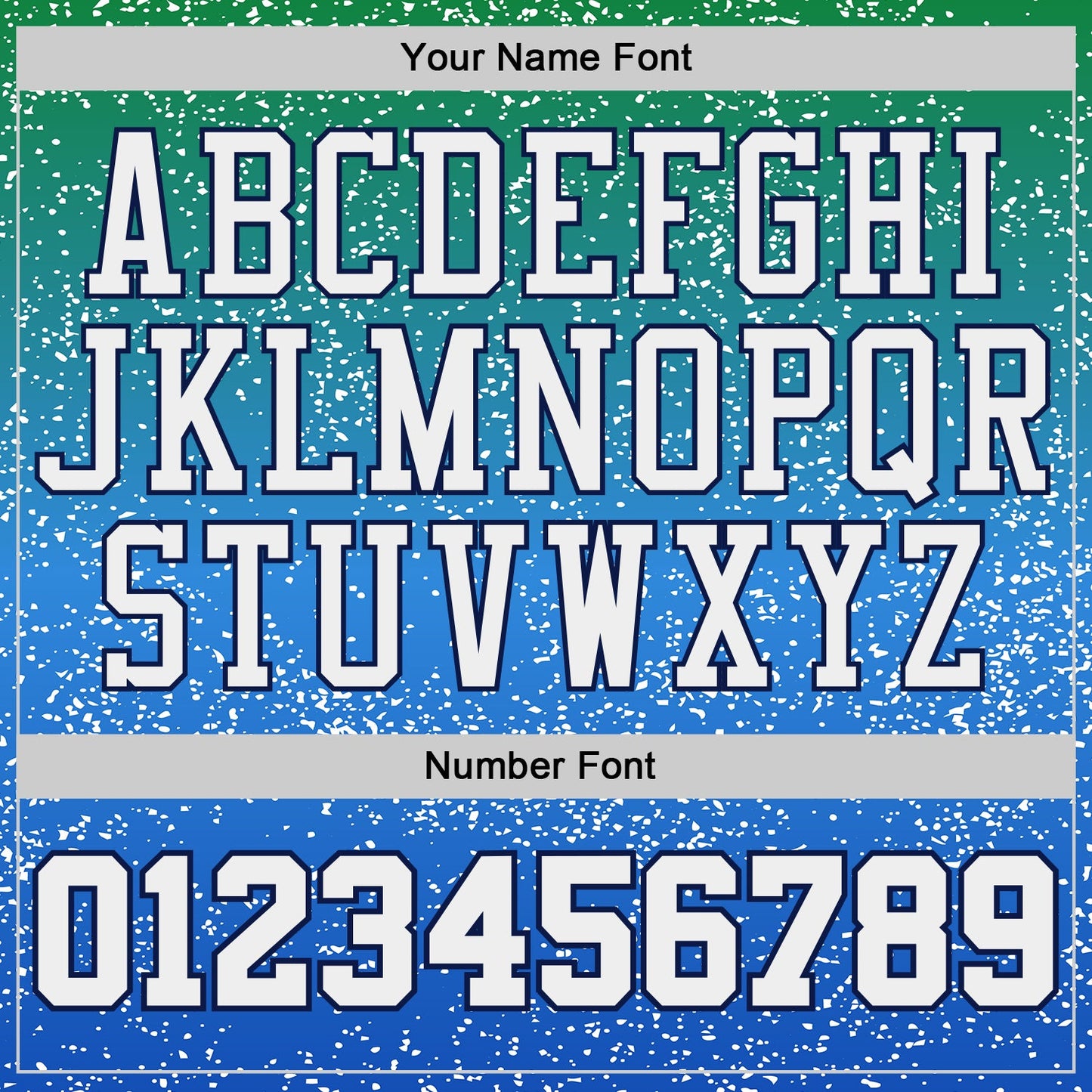 Custom Green White Blue-Navy Speckle Splatter Gradient Round Neck Sublimation Basketball Uniform Jersey view 4