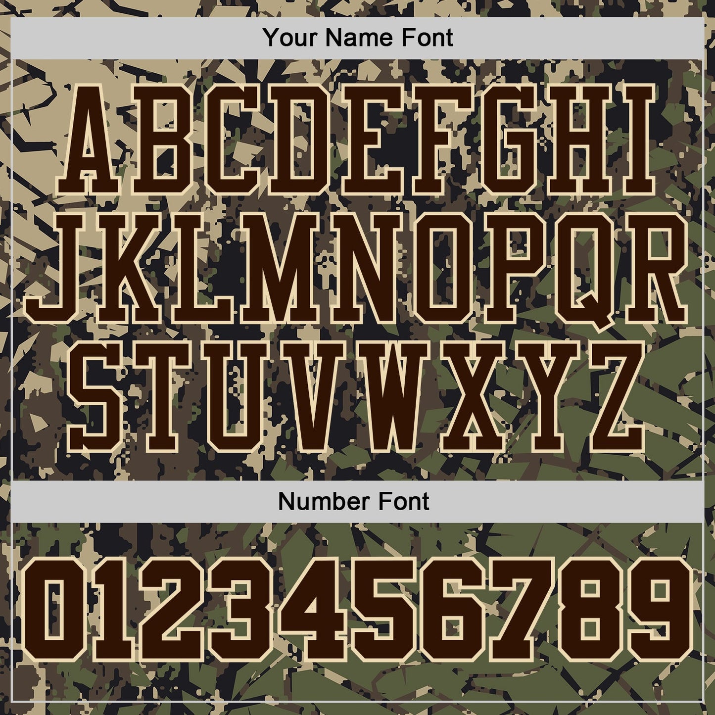 Custom Camo Brown-Cream Digital Camouflage Round Neck Sublimation Salute To Service Basketball Uniform Jersey view 4