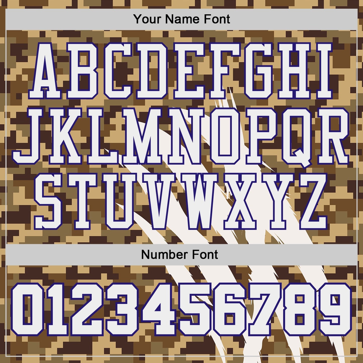 Custom Camo White-Dark Purple Desert Camouflage Claw Round Neck Sublimation Salute To Service Basketball Uniform Jersey view 4