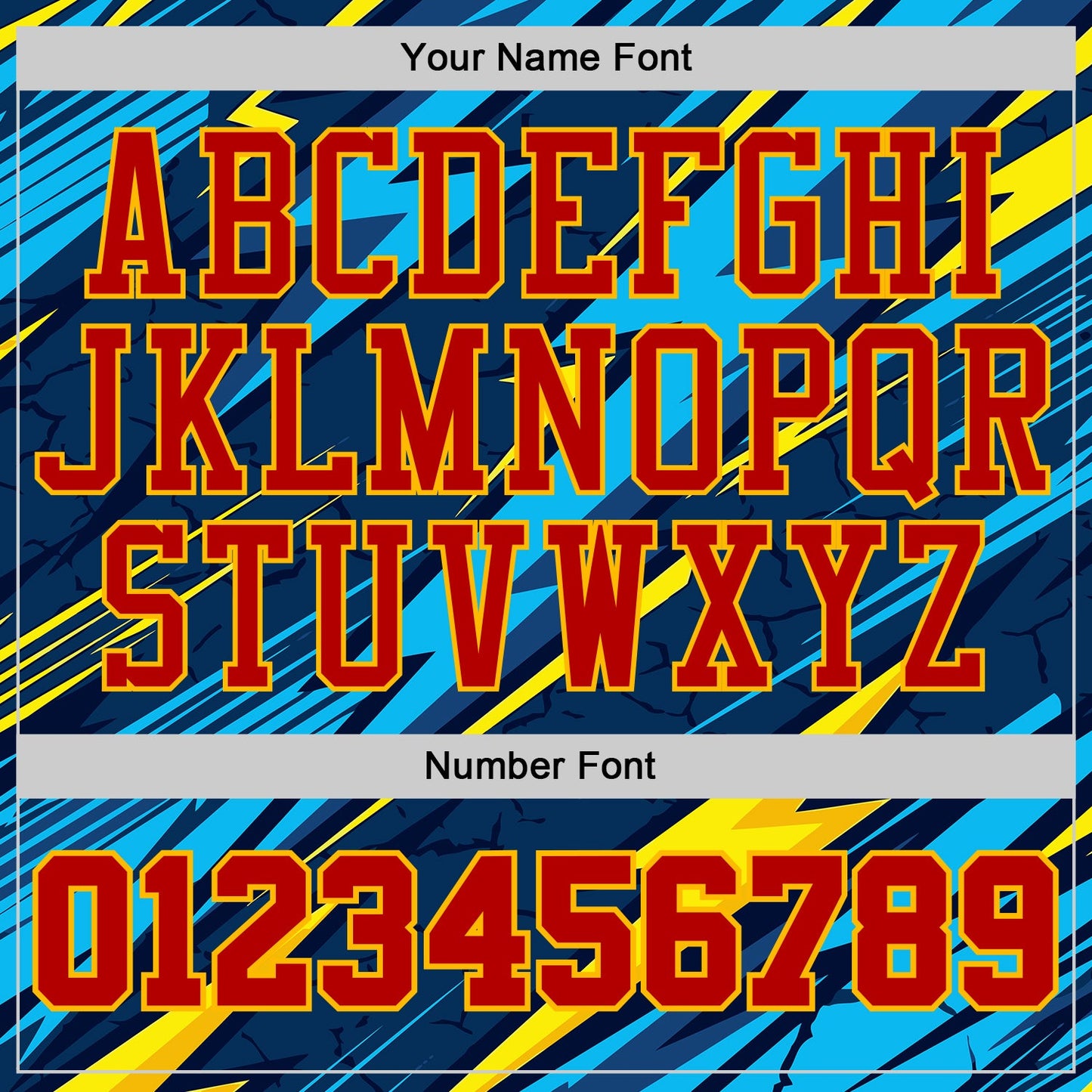 Custom Blue Red-Gold Abstract Lightning Round Neck Sublimation Basketball Uniform Jersey view 4