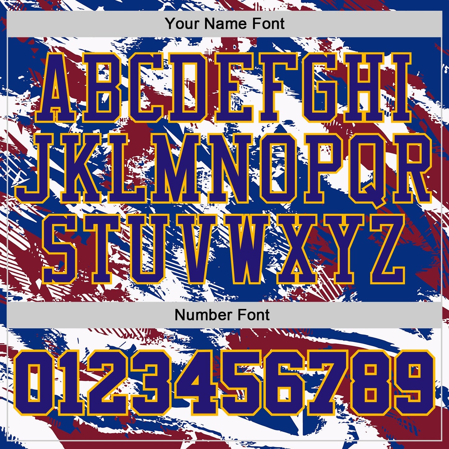 Custom White Dark Purple Blue Red-Gold Brush Stroke Abstract Round Neck Sublimation Basketball Uniform Jersey view 4
