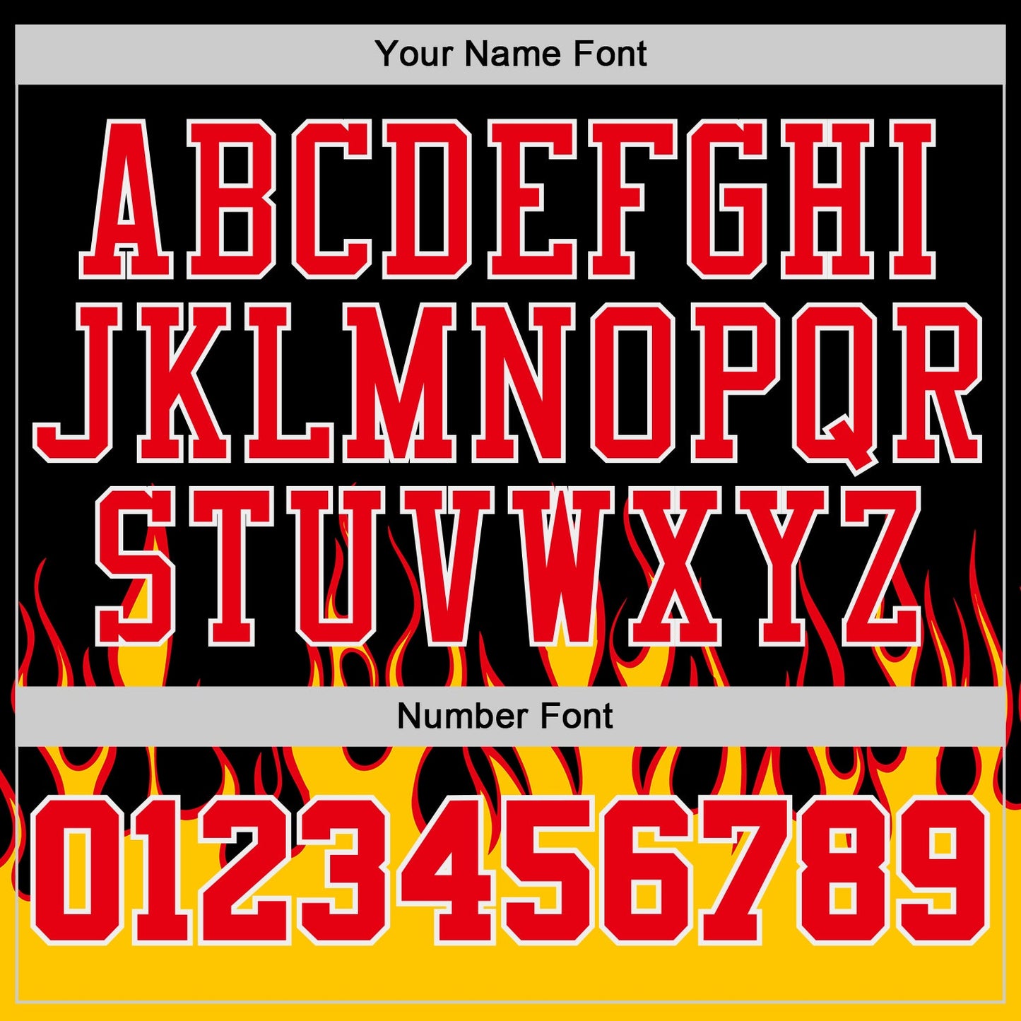 Custom Black Fire Red White-Yellow Blazing Flames Round Neck Sublimation Basketball Uniform Jersey view 4