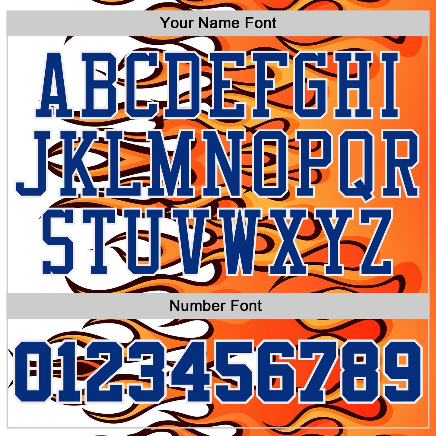 Custom White Royal-Orange Blazing Flames Round Neck Sublimation Basketball Uniform Jersey view 4