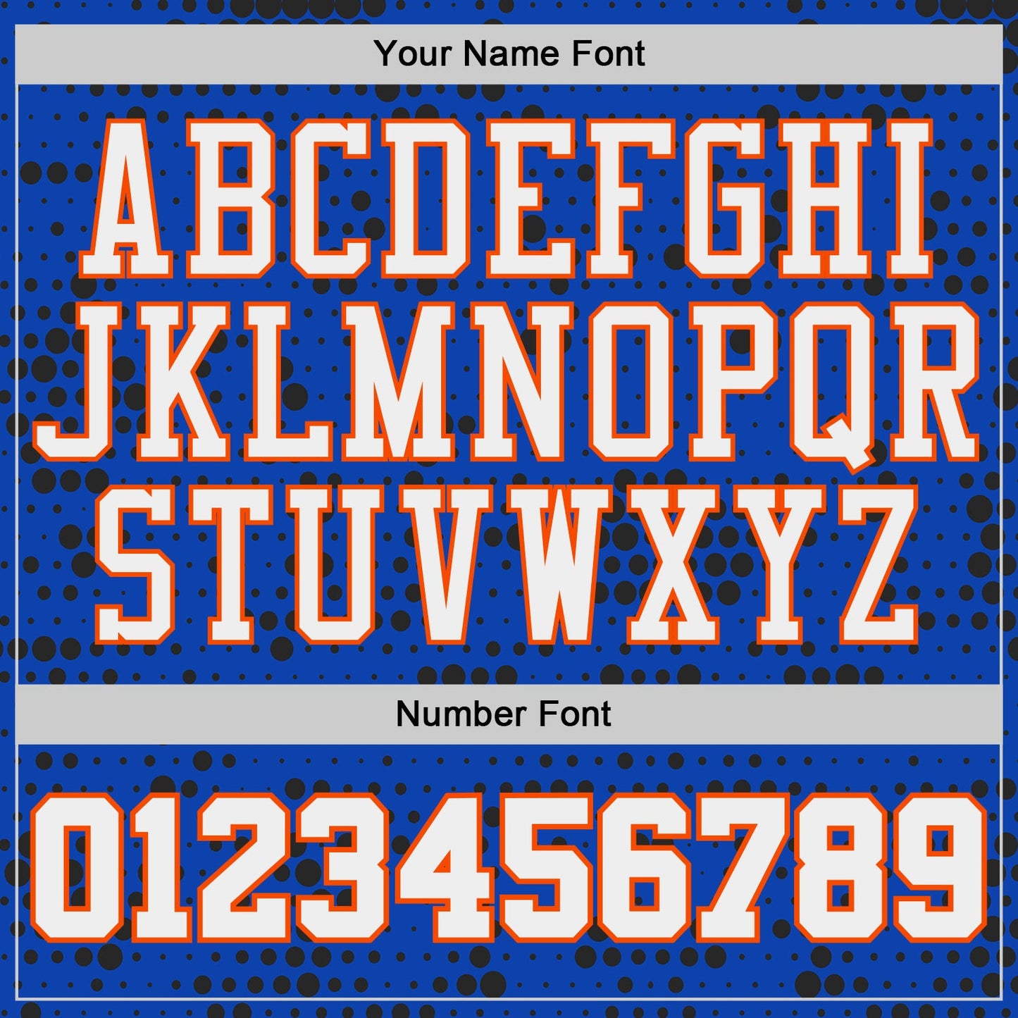 Custom Thunder Blue White Orange Black-Yellow Gradient Dot Round Neck Sublimation Basketball Uniform Jersey view 4