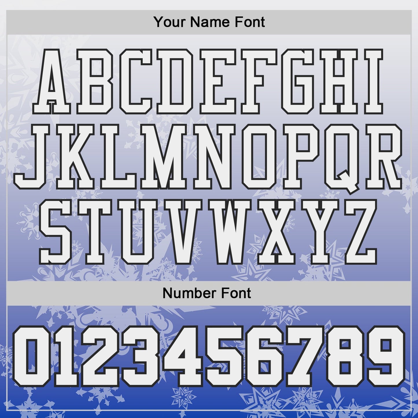 Custom White Blue-Black Winter Snowflake Gradient Round Neck Sublimation Basketball Uniform Jersey view 4