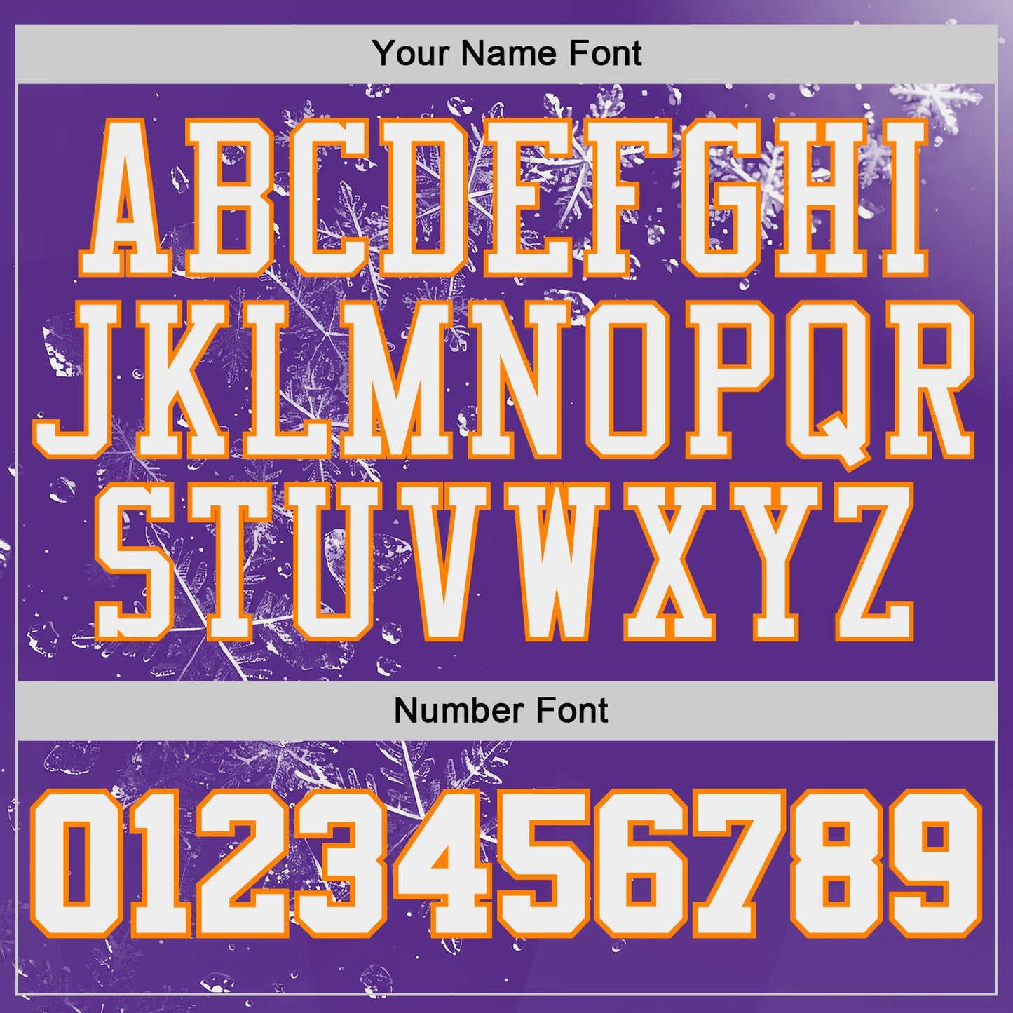 Custom Purple White-Bay Orange Winter Snowflake Round Neck Sublimation Basketball Uniform Jersey view 4