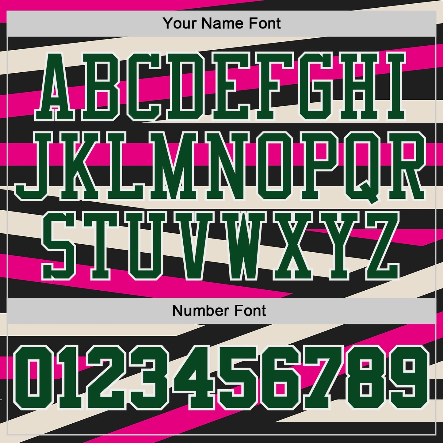 Custom Black Green Hot Pink Cream-White Abstract Stripes Round Neck Sublimation Basketball Uniform Jersey view 4