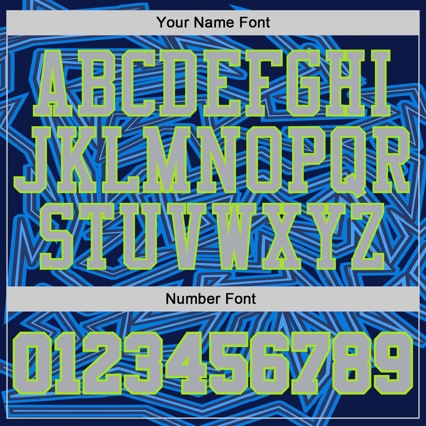 Custom Blue Gray Navy-Neon Green Abstract Tech Geometric Lines Round Neck Sublimation Basketball Uniform Jersey view 4