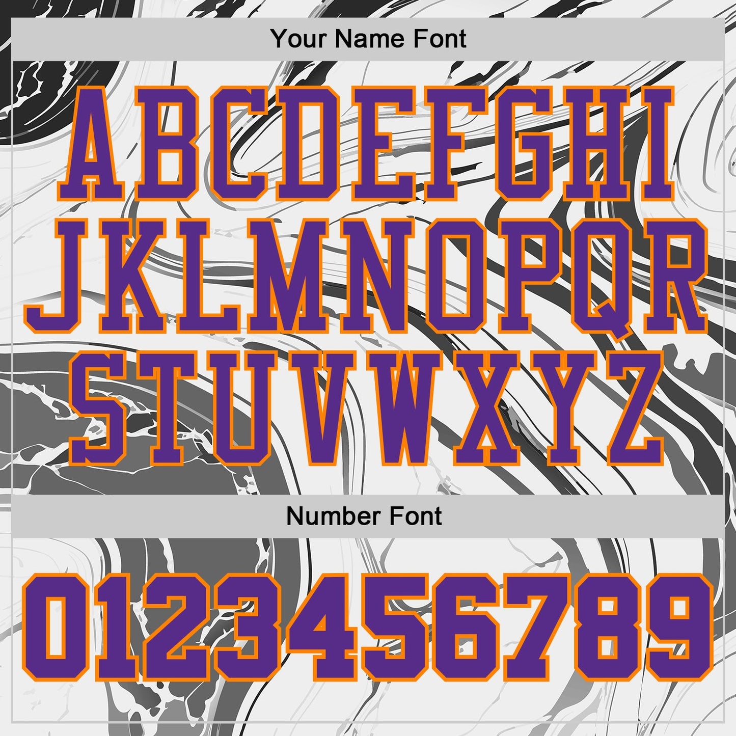 Custom White Purple Gray-Bay Orange Marble Swirl Liquid Fluid Round Neck Sublimation Basketball Uniform Jersey view 4