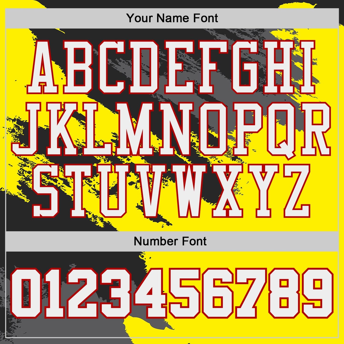 Custom Light Yellow White Black Gray-Red Brush Stroke Paint Splash Round Neck Sublimation Basketball Uniform Jersey view 4