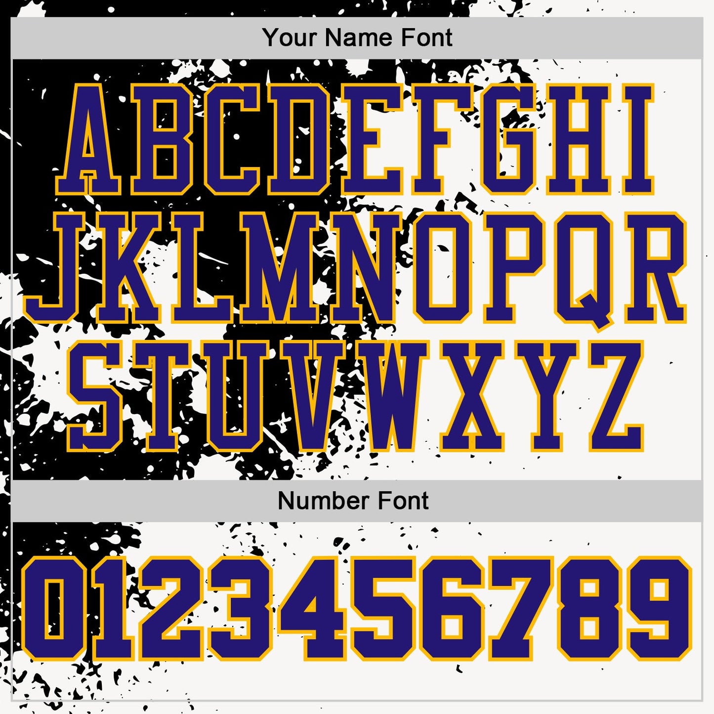 Custom White Dark Purple Black-Gold Paint Splatter Round Neck Sublimation Basketball Uniform Jersey view 4