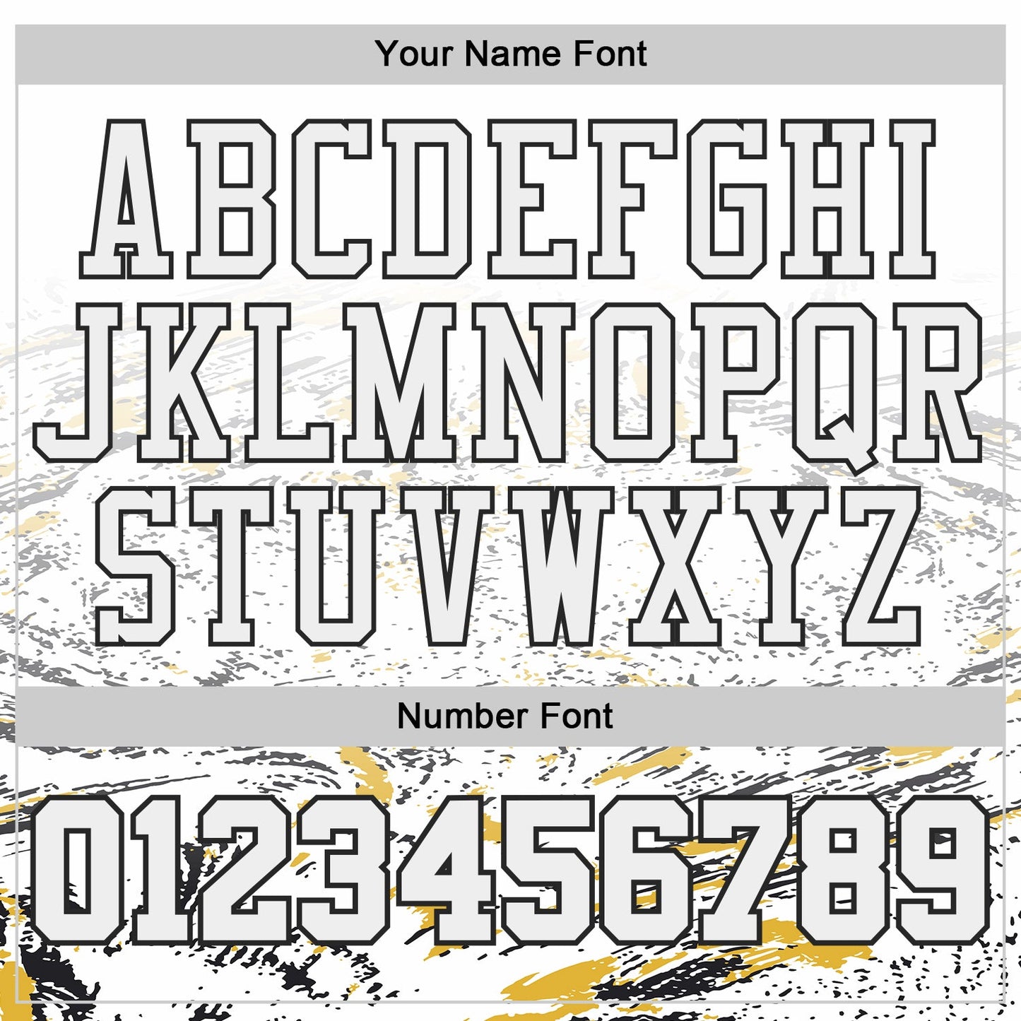 Custom White Yellow-Black Vintage Brush Stroke Round Neck Sublimation Basketball Uniform Jersey view 4