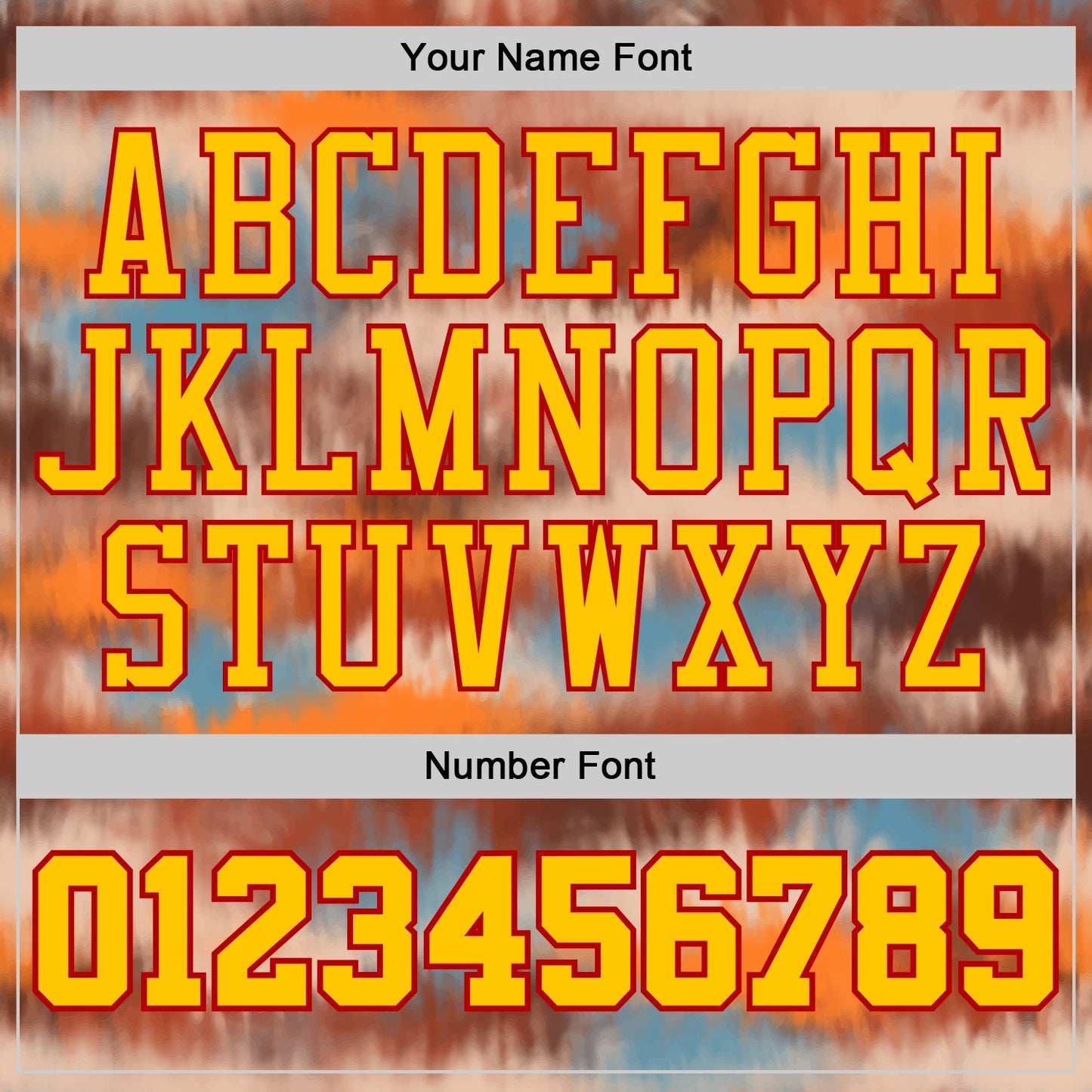 Custom Tie Dye Yellow-Red Watercolor Round Neck Sublimation Basketball Uniform Jersey view 4