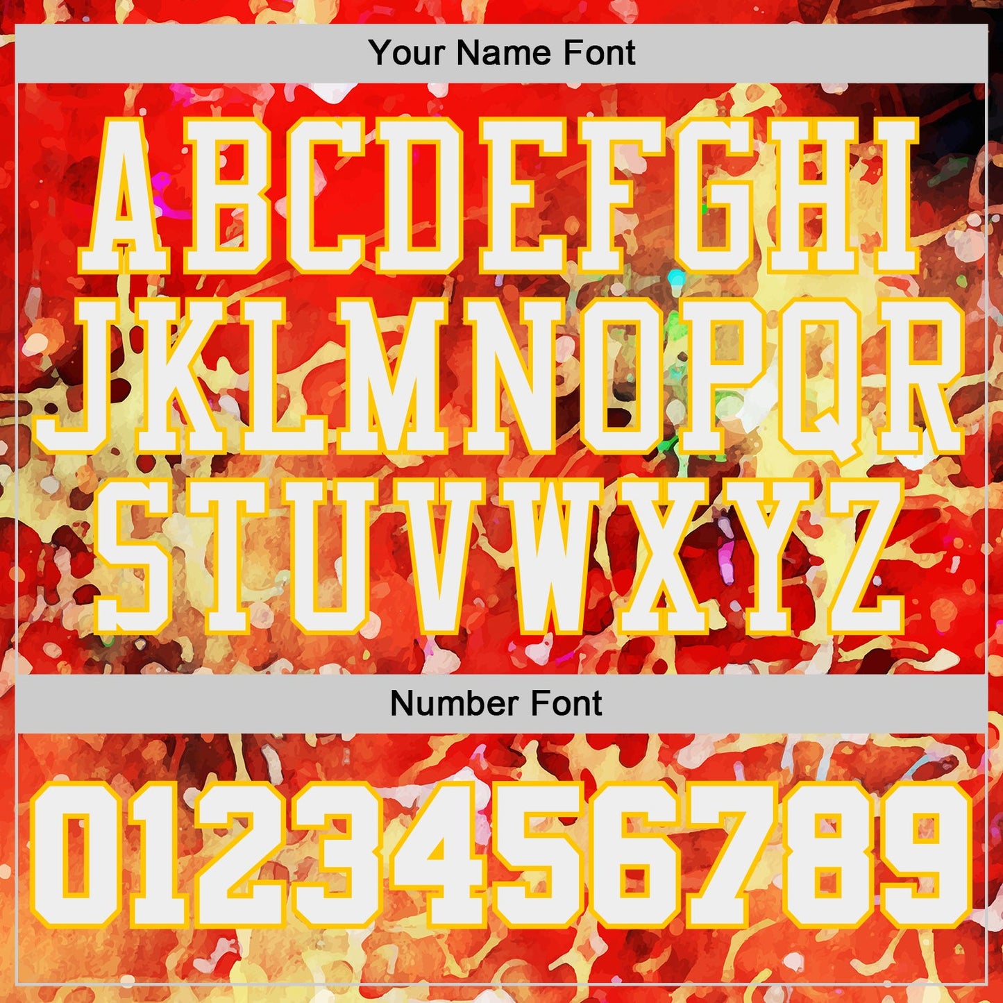Custom Red White-Yellow Atlanta Silhouette Splatter Round Neck Sublimation Basketball Uniform Jersey view 4
