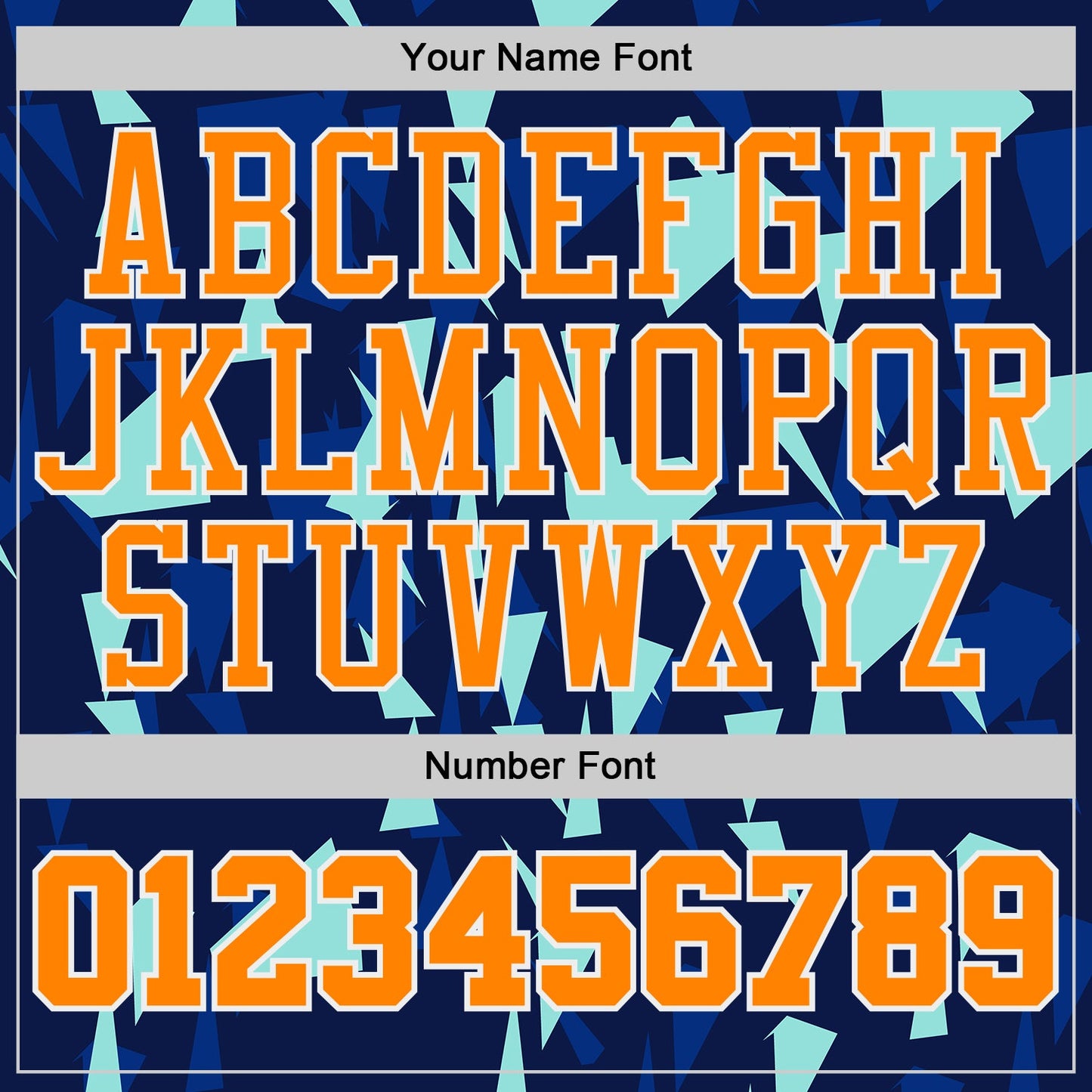 Custom Blue Bay Orange-White Triangle Shattered Geometric Round Neck Sublimation Basketball Uniform Jersey view 4